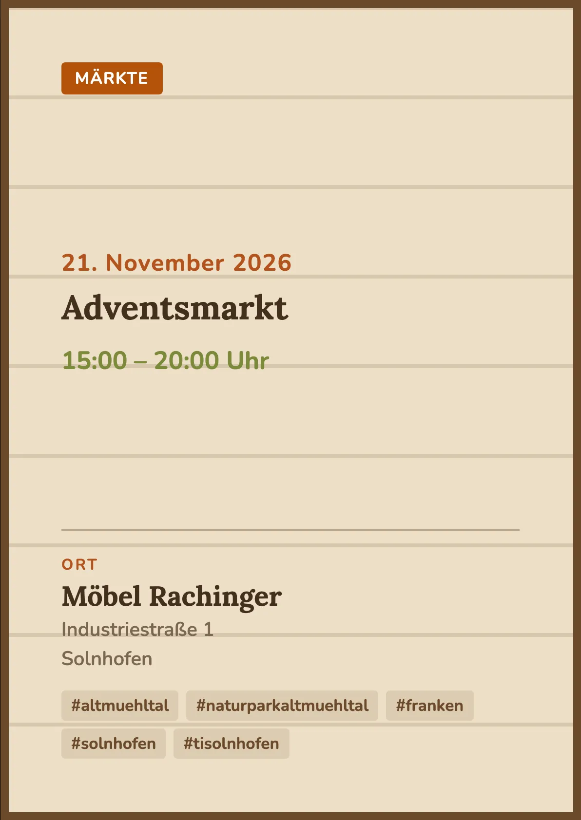 Veranstaltungsflyer