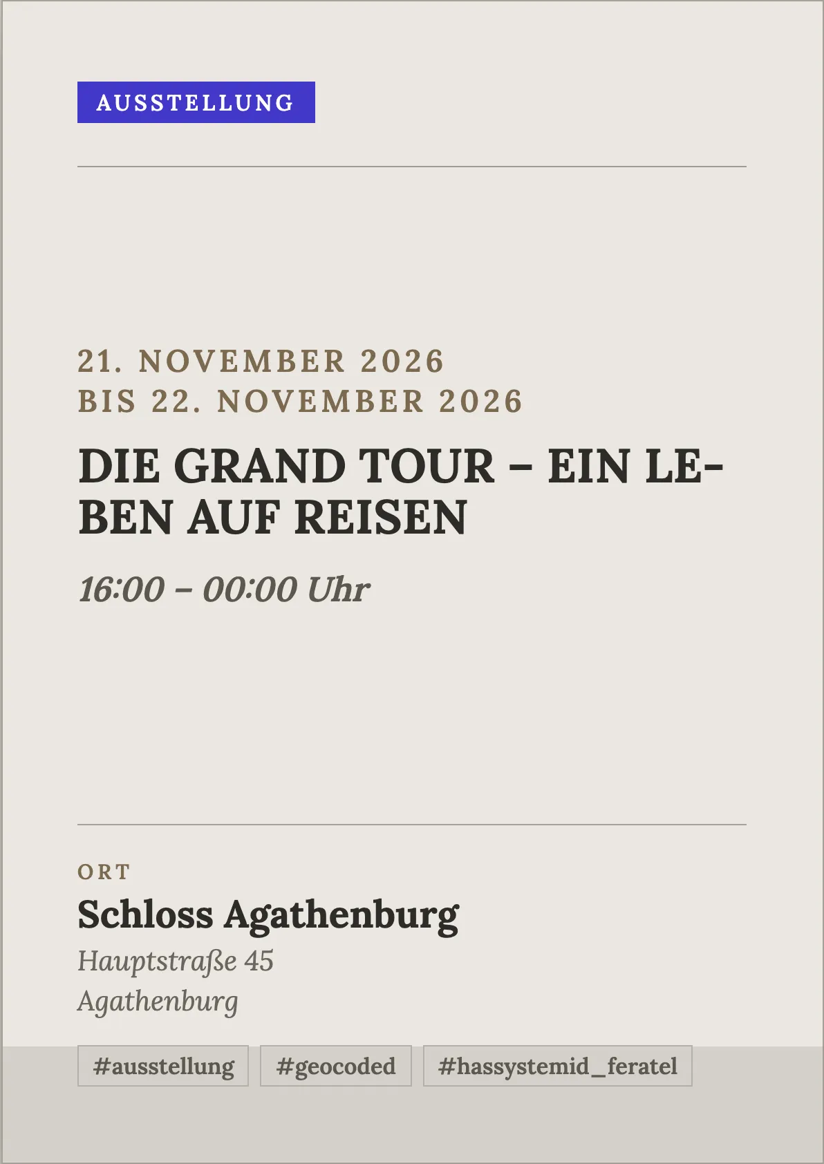 Veranstaltungsflyer