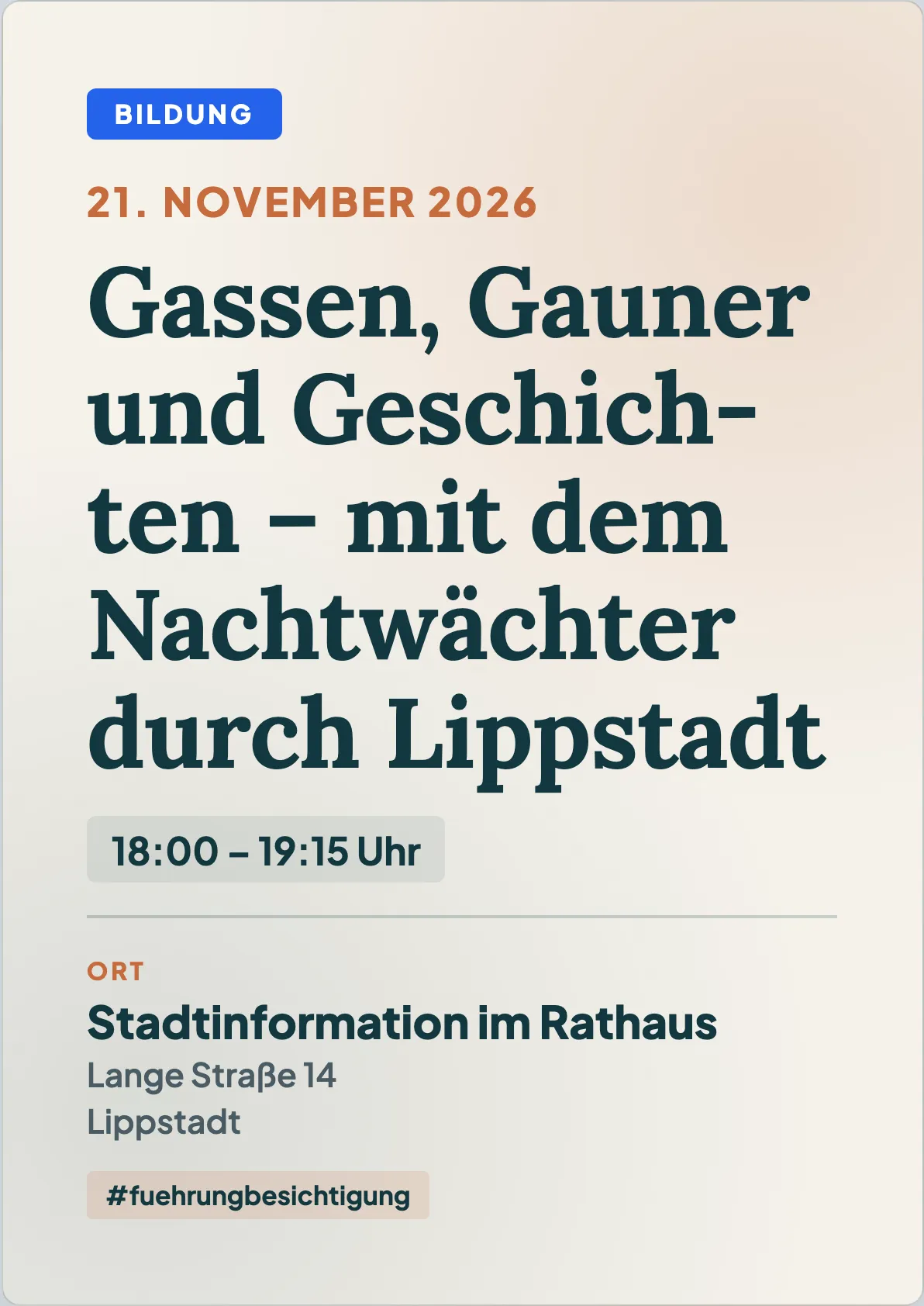 Veranstaltungsflyer