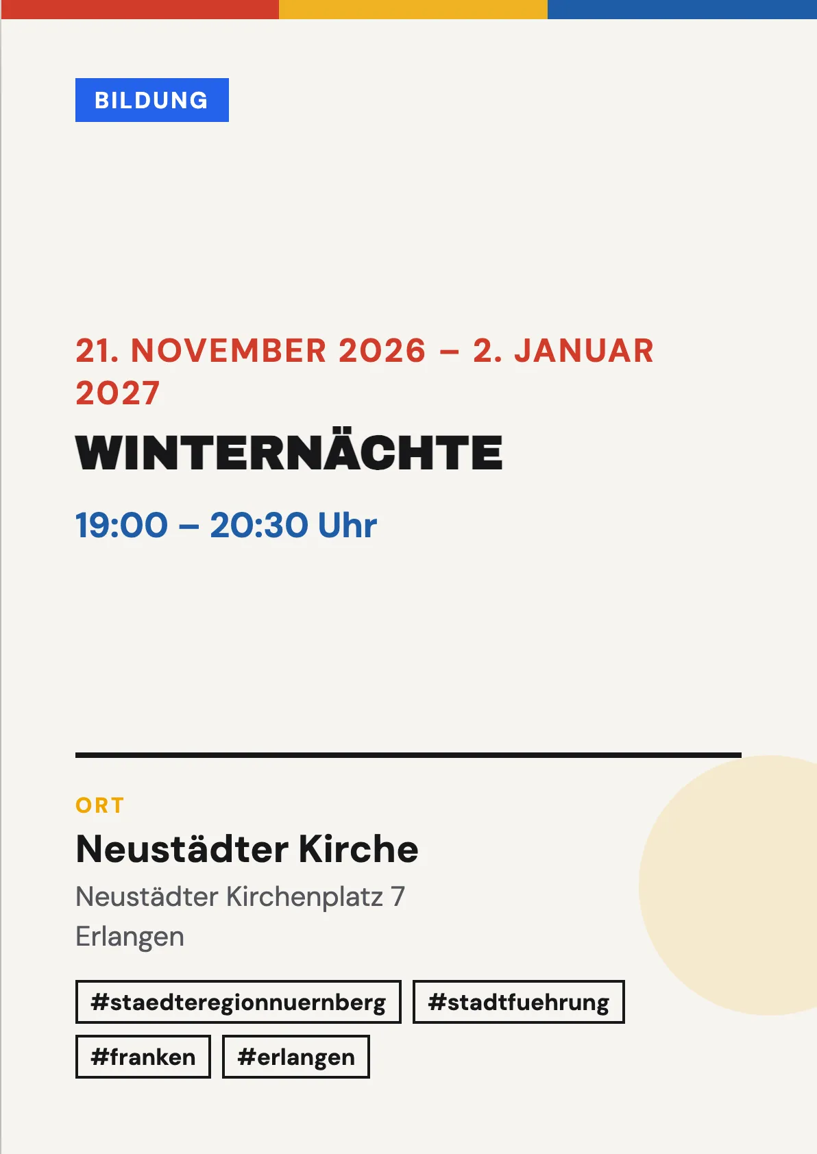 Veranstaltungsflyer