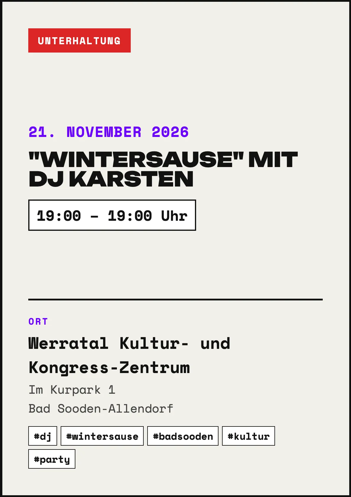 Veranstaltungsflyer