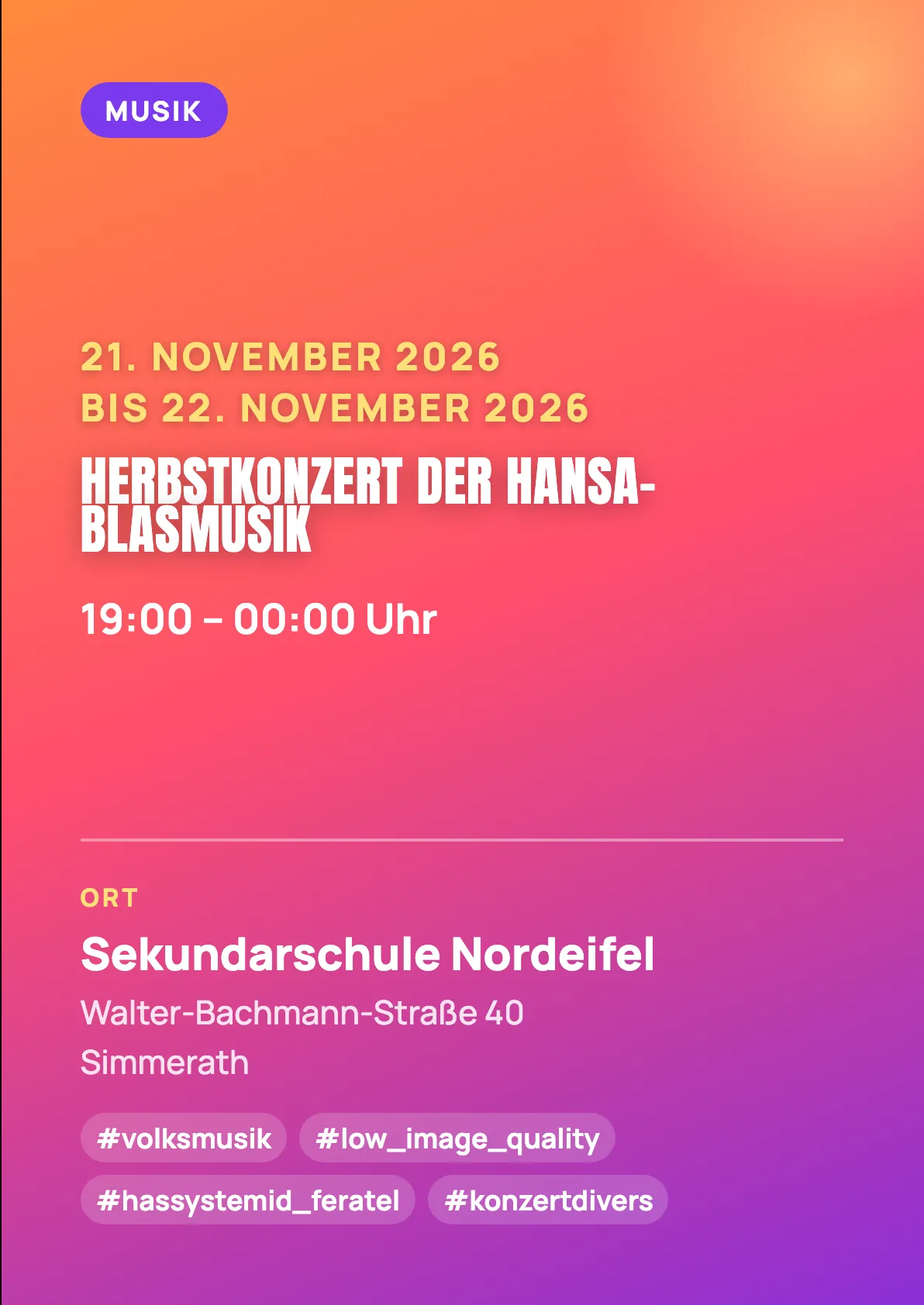 Veranstaltungsflyer