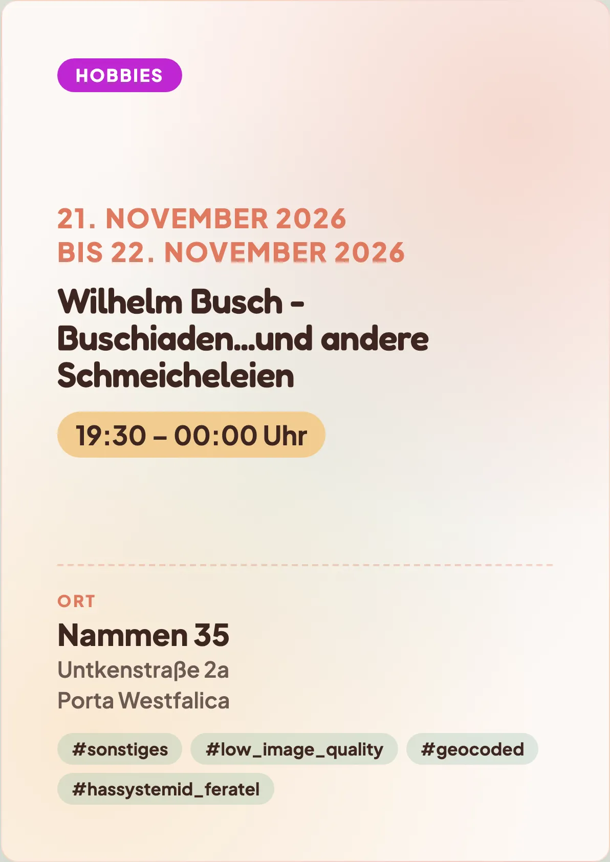 Veranstaltungsflyer