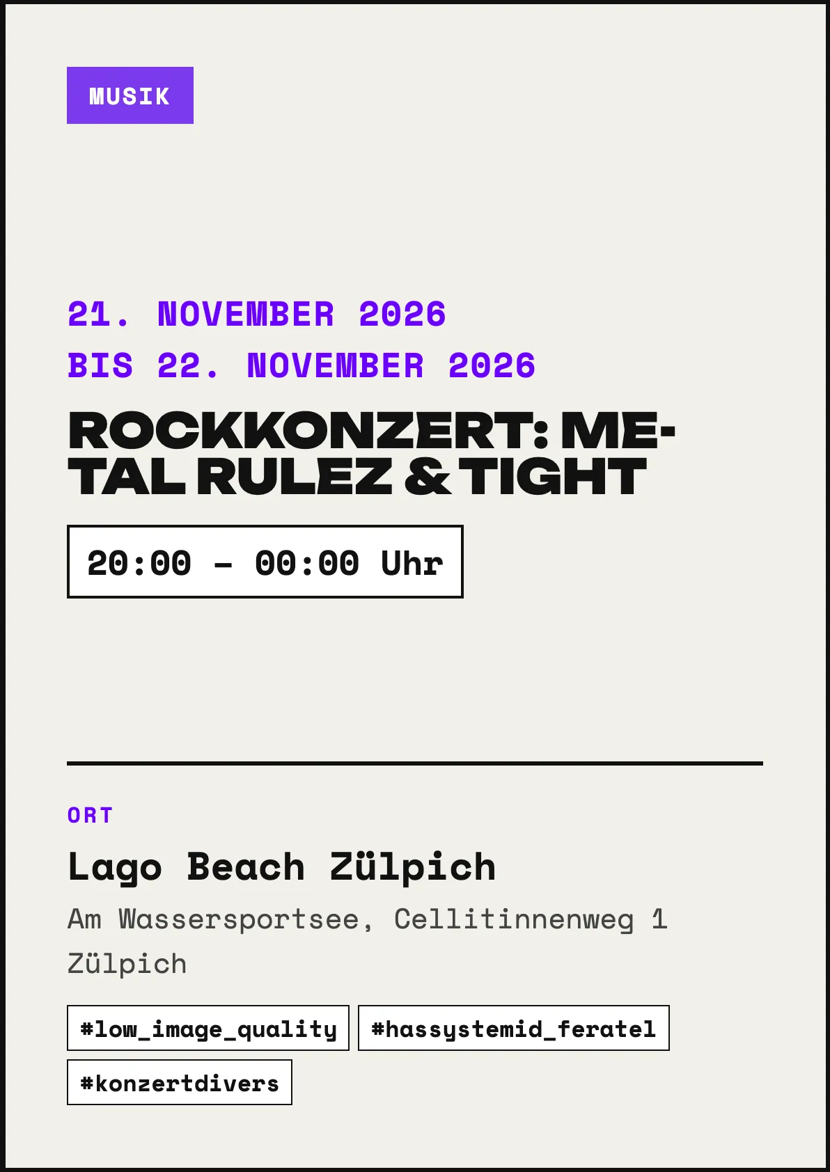 Veranstaltungsflyer