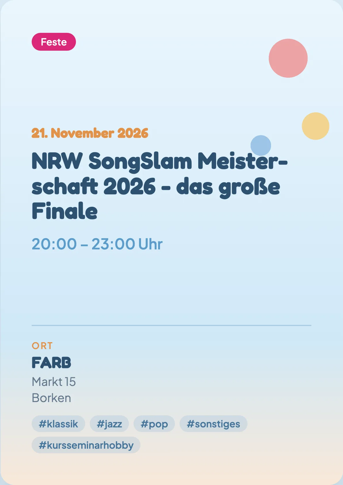 Veranstaltungsflyer