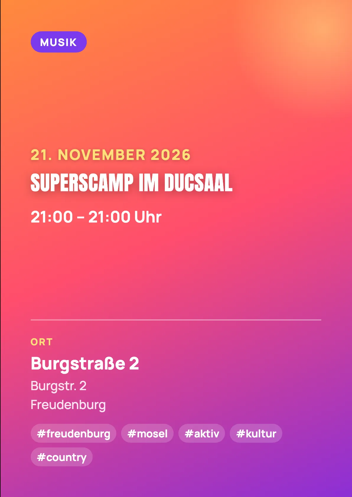 Veranstaltungsflyer