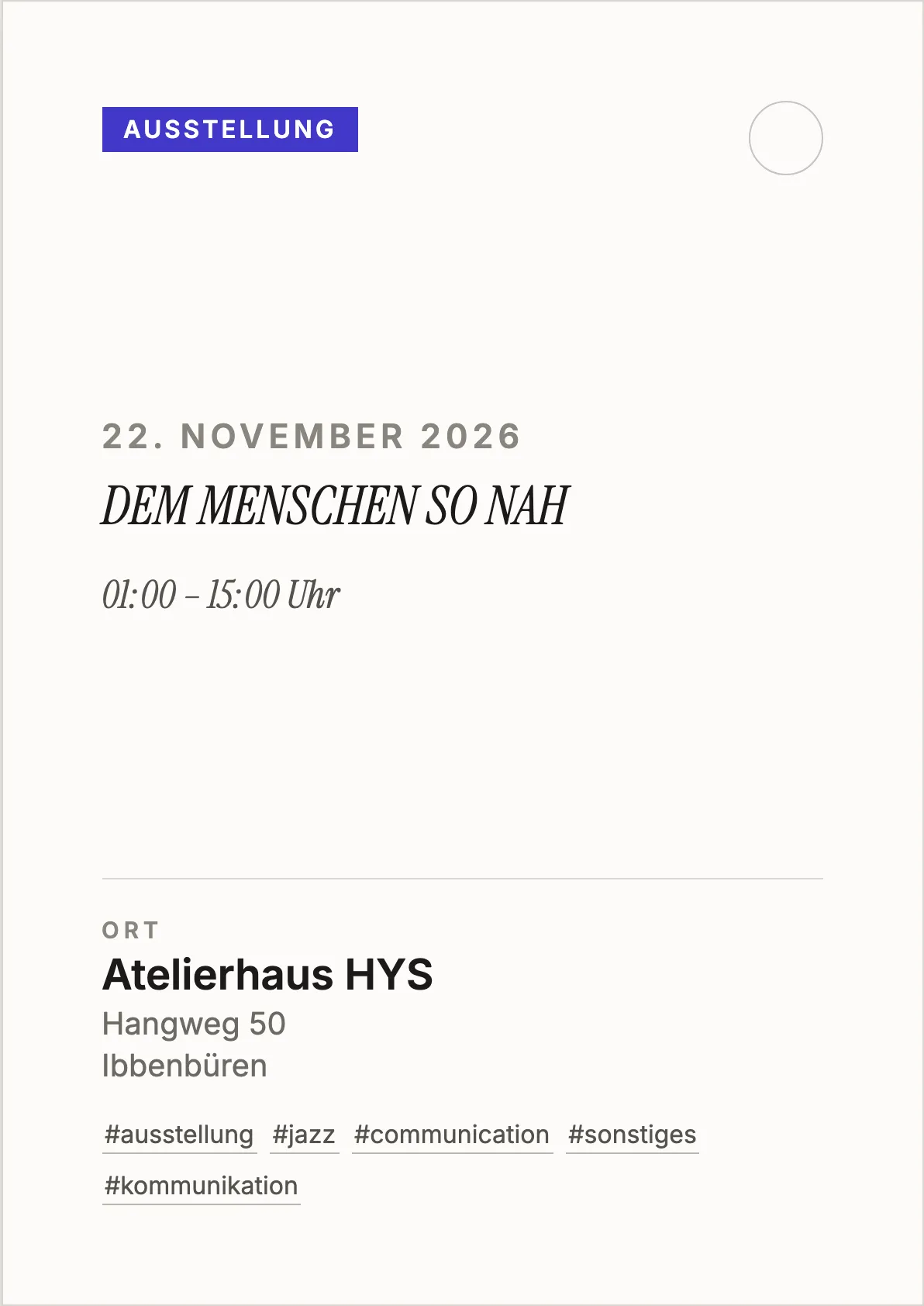 Veranstaltungsflyer