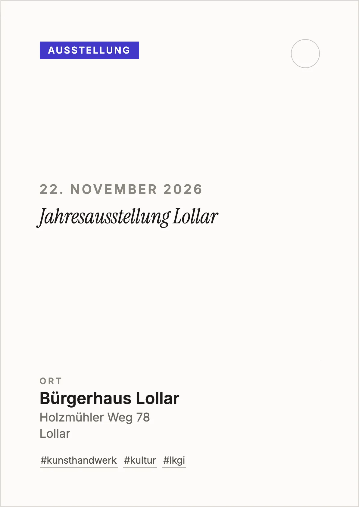 Veranstaltungsflyer