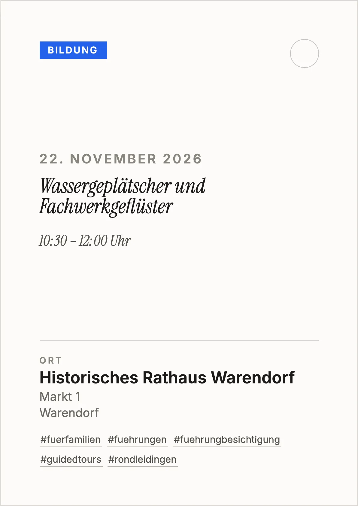 Veranstaltungsflyer