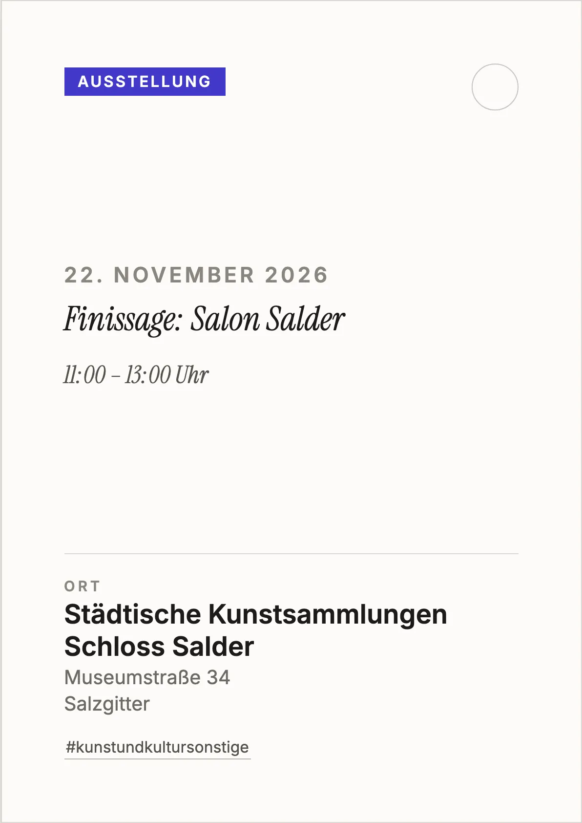 Veranstaltungsflyer