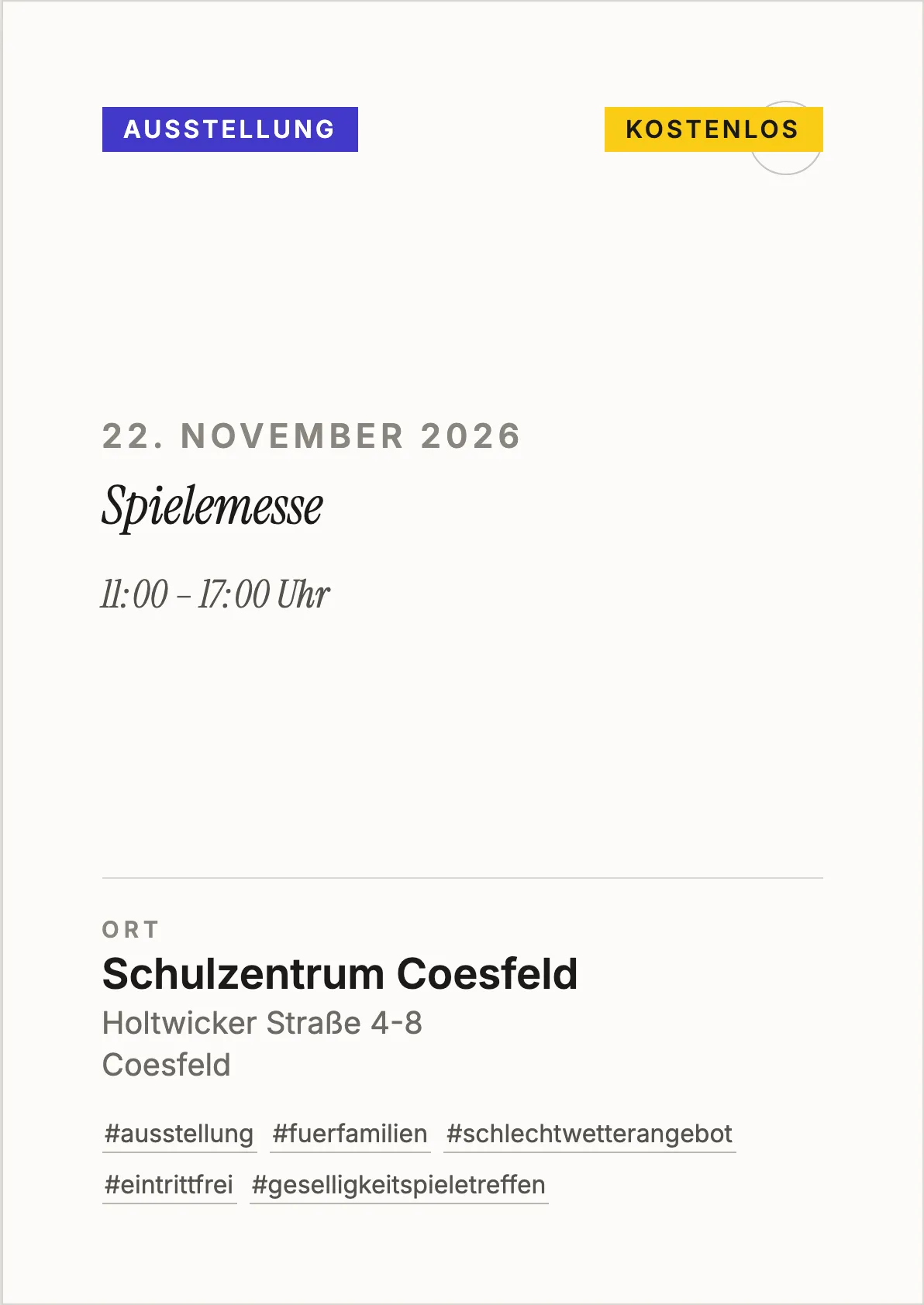 Veranstaltungsflyer