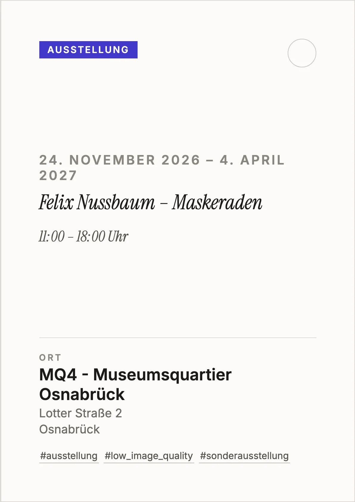 Veranstaltungsflyer