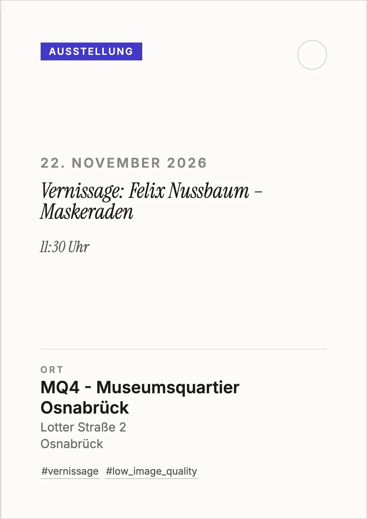 Veranstaltungsflyer