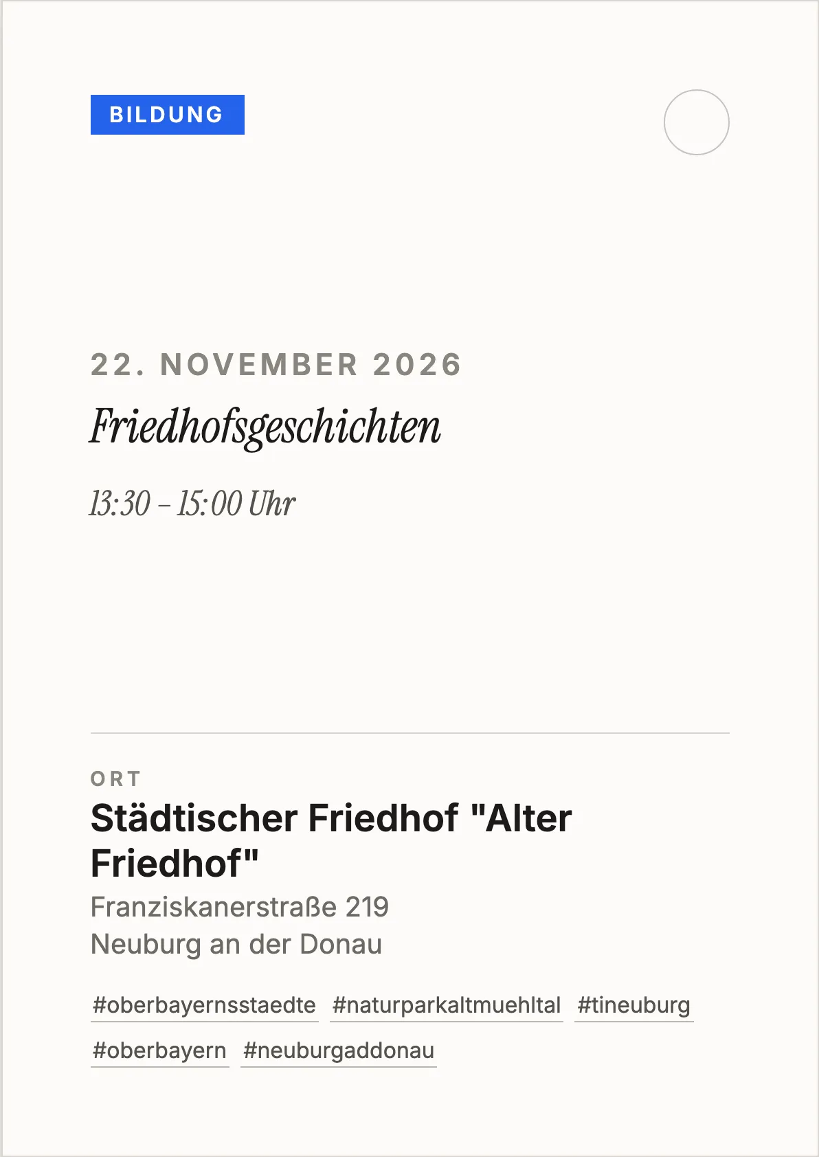 Veranstaltungsflyer