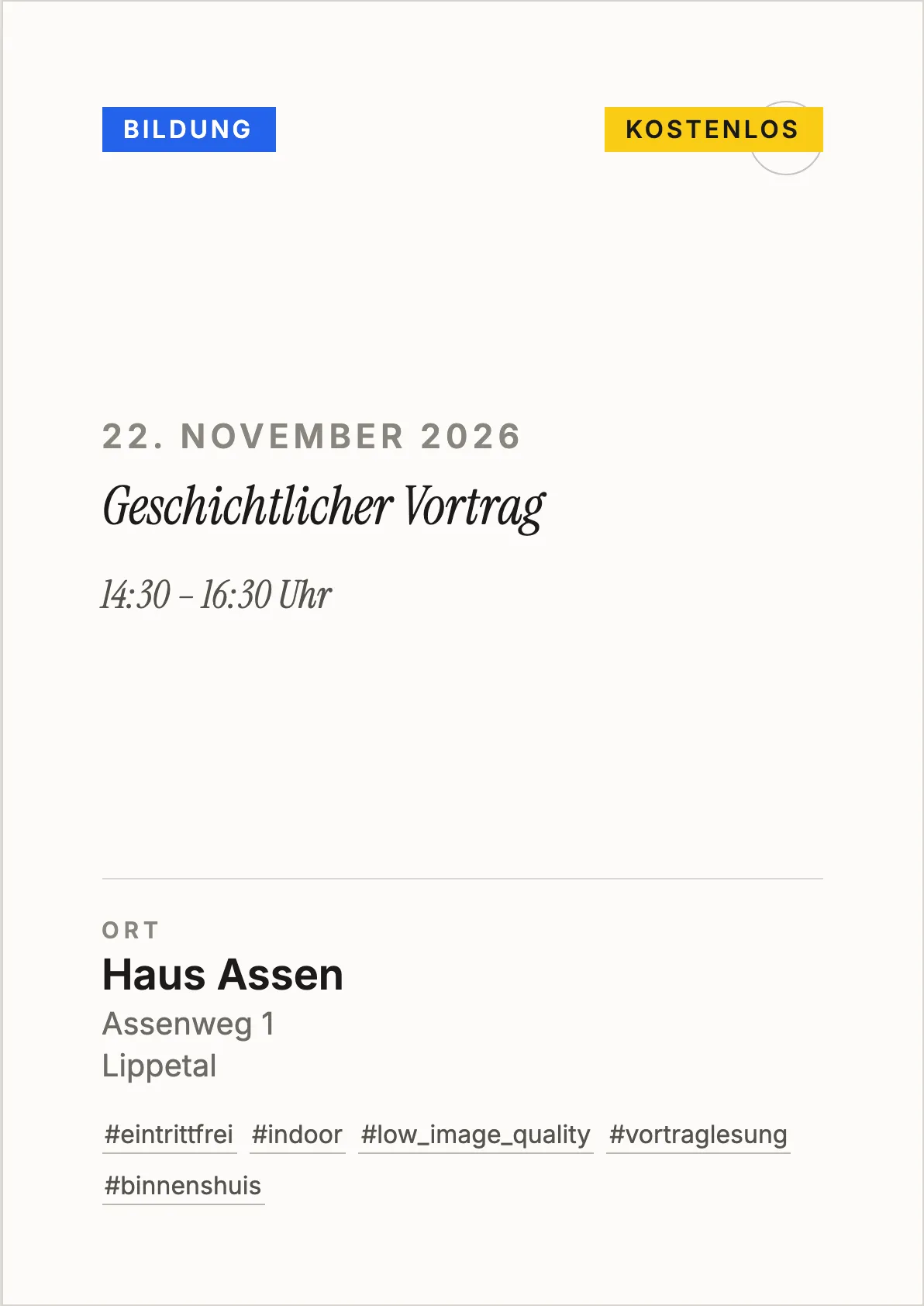 Veranstaltungsflyer