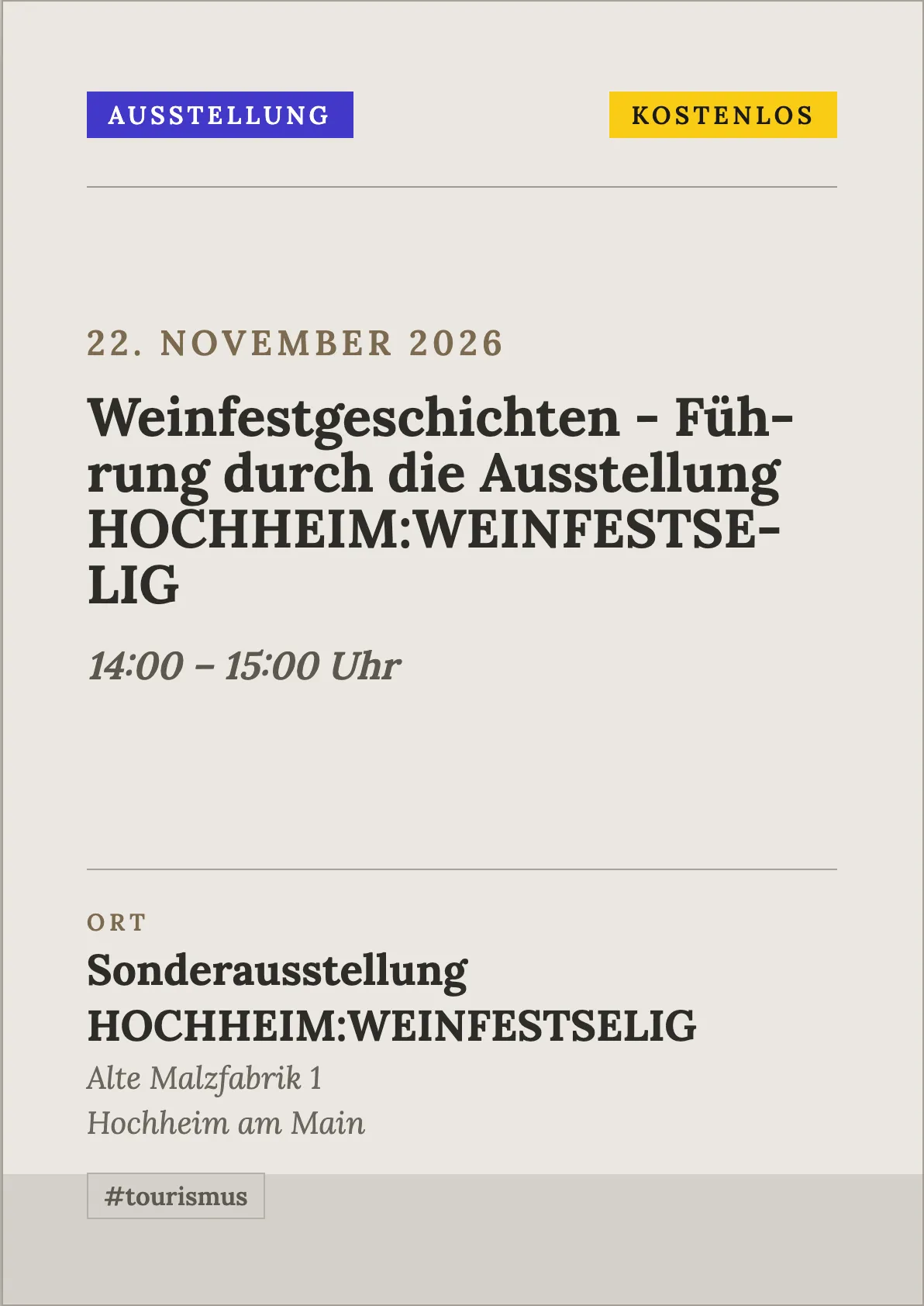 Veranstaltungsflyer