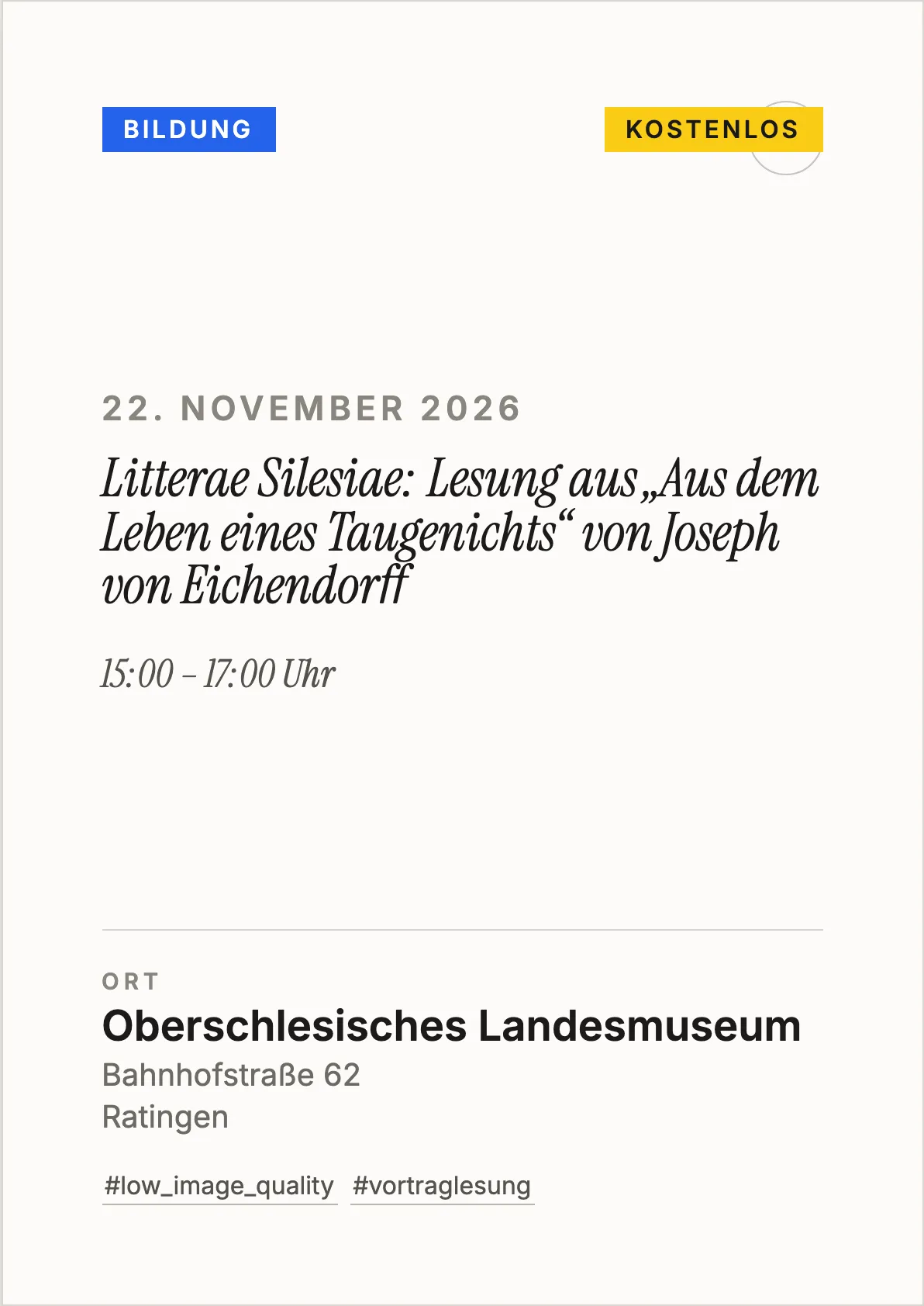 Veranstaltungsflyer