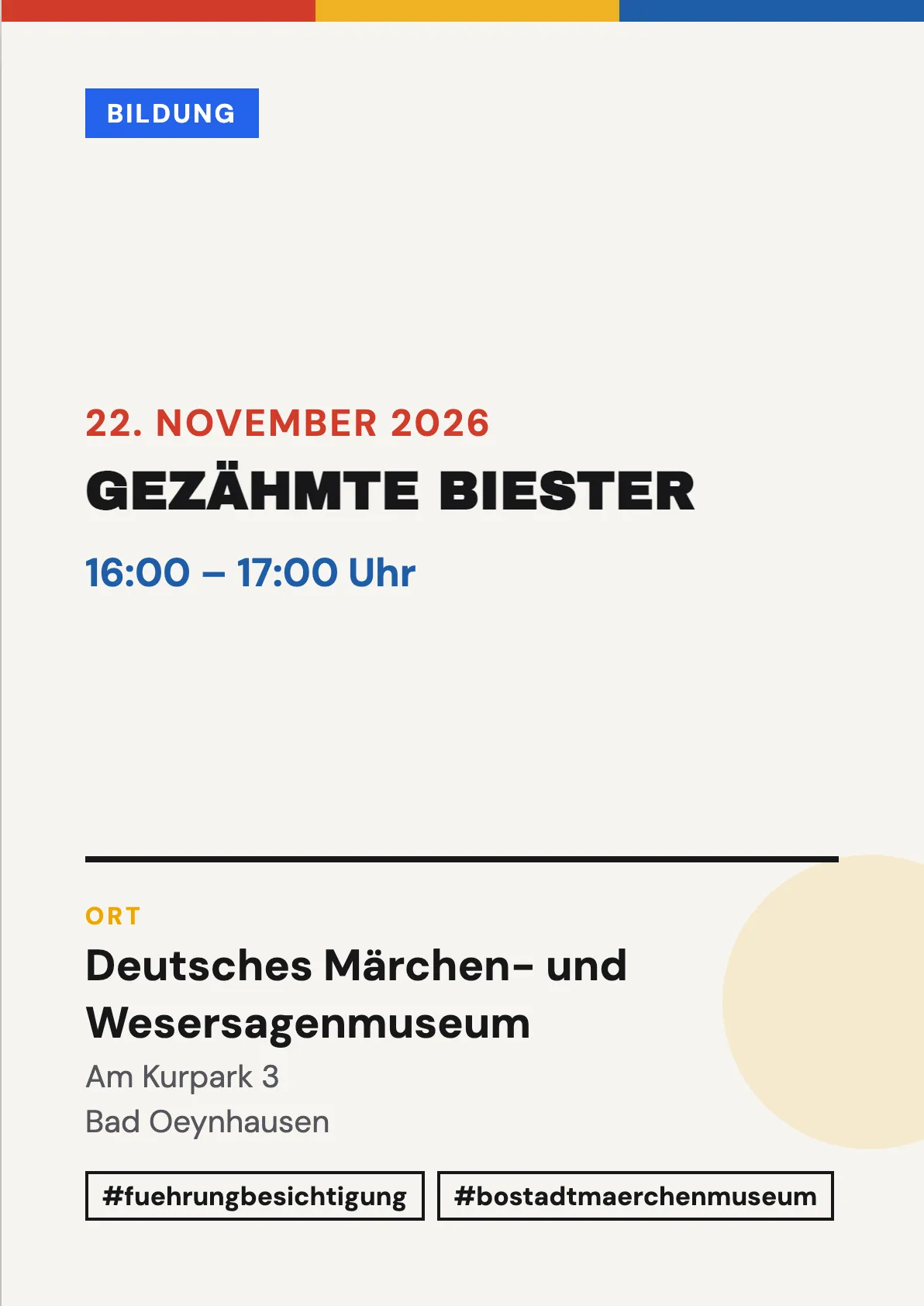 Veranstaltungsflyer