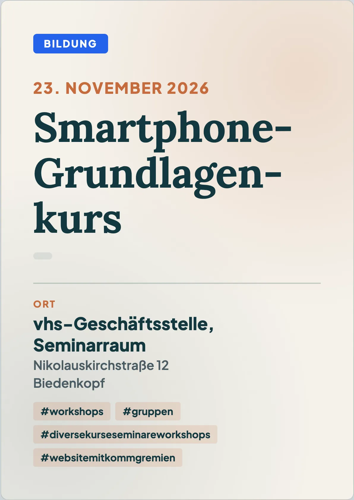 Veranstaltungsflyer