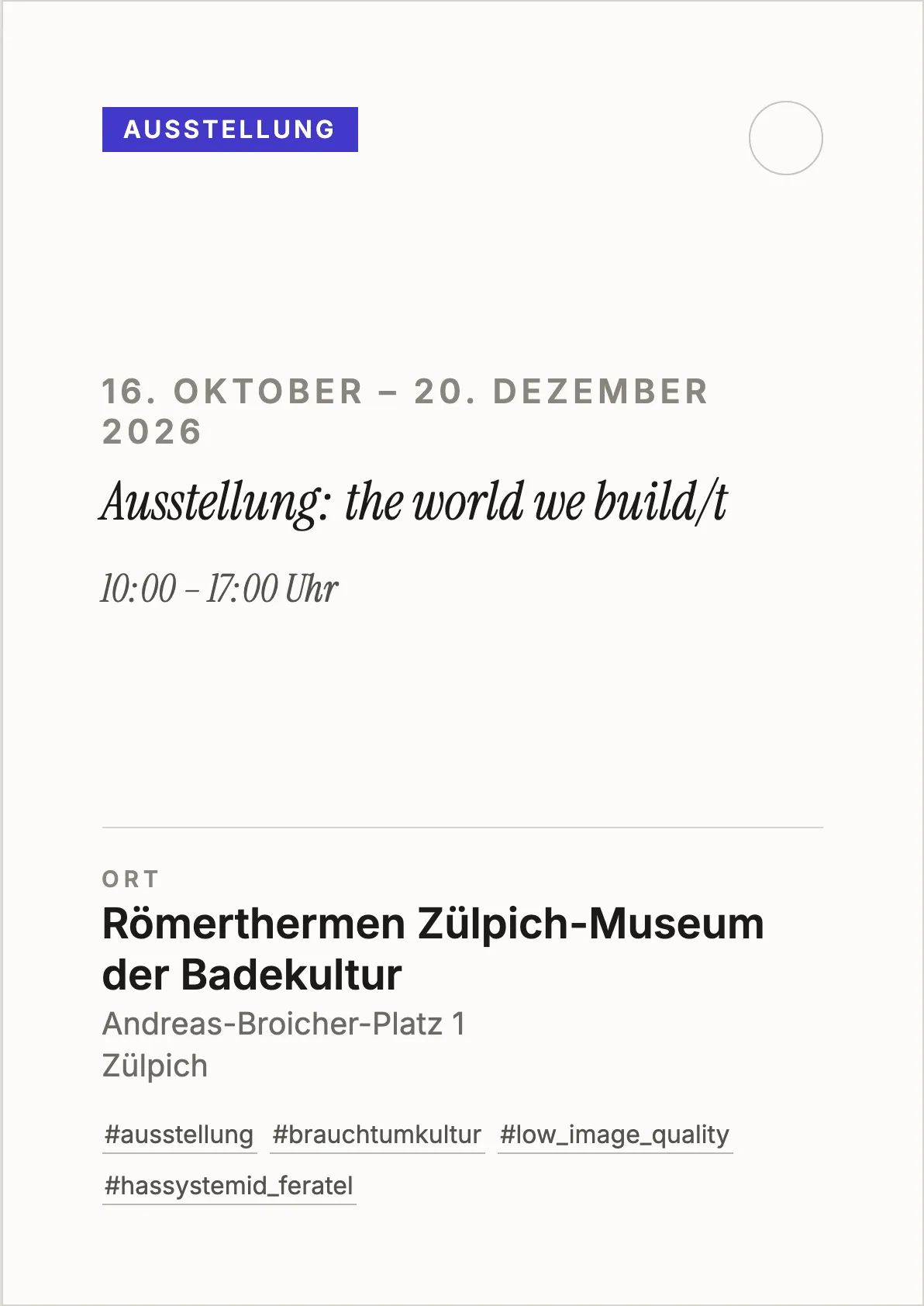 Veranstaltungsflyer