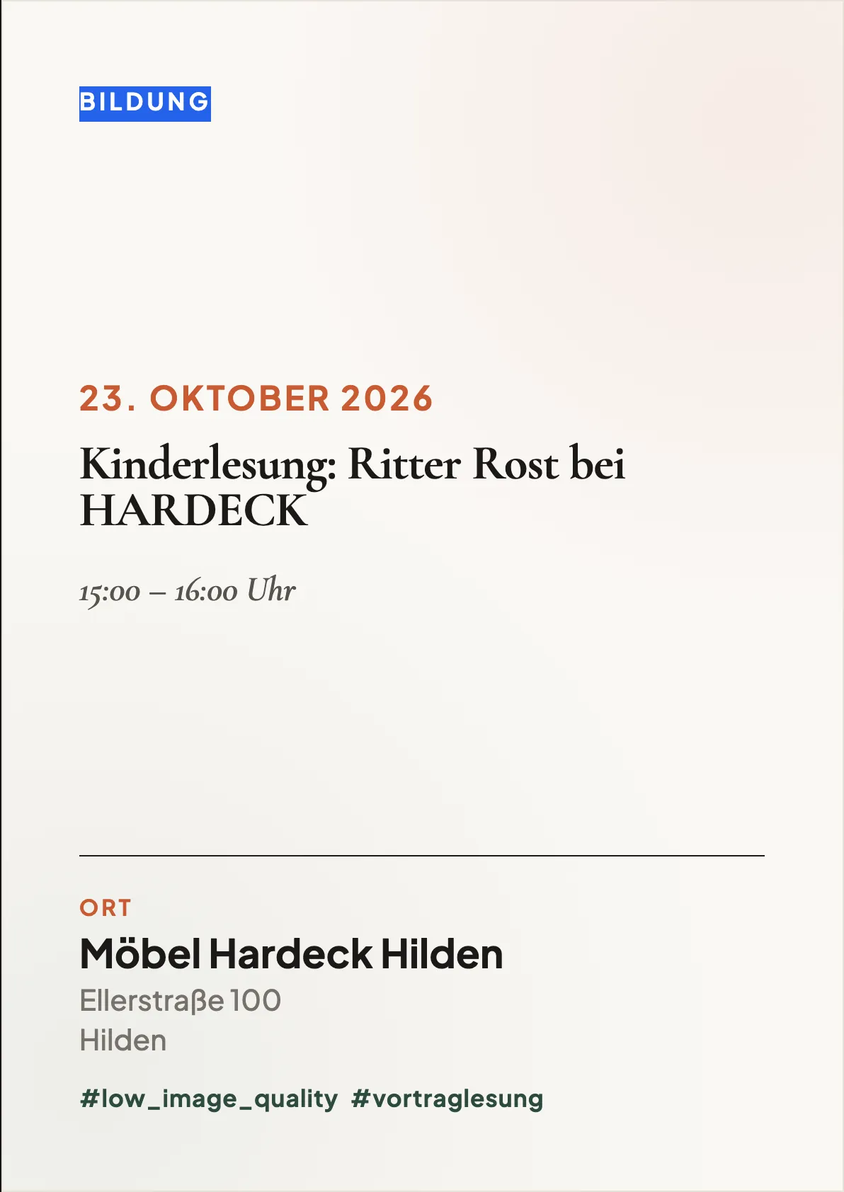 Veranstaltungsflyer