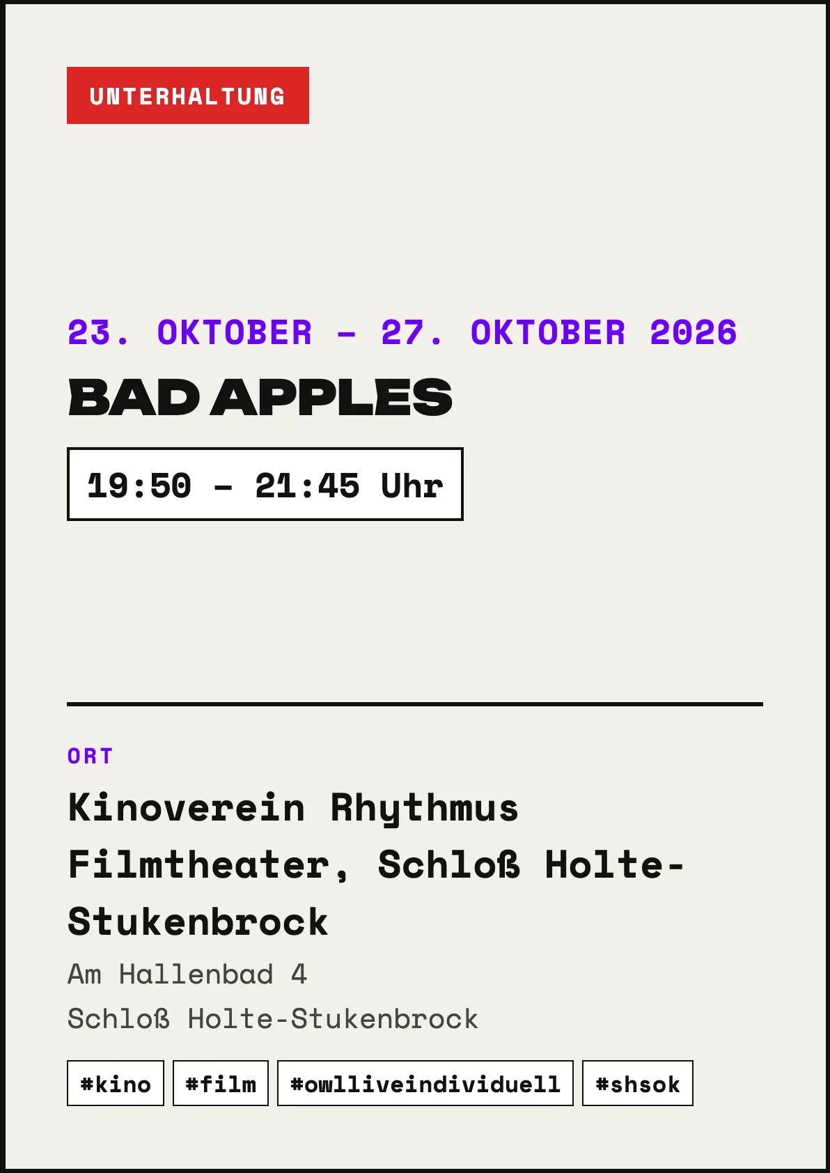 Veranstaltungsflyer