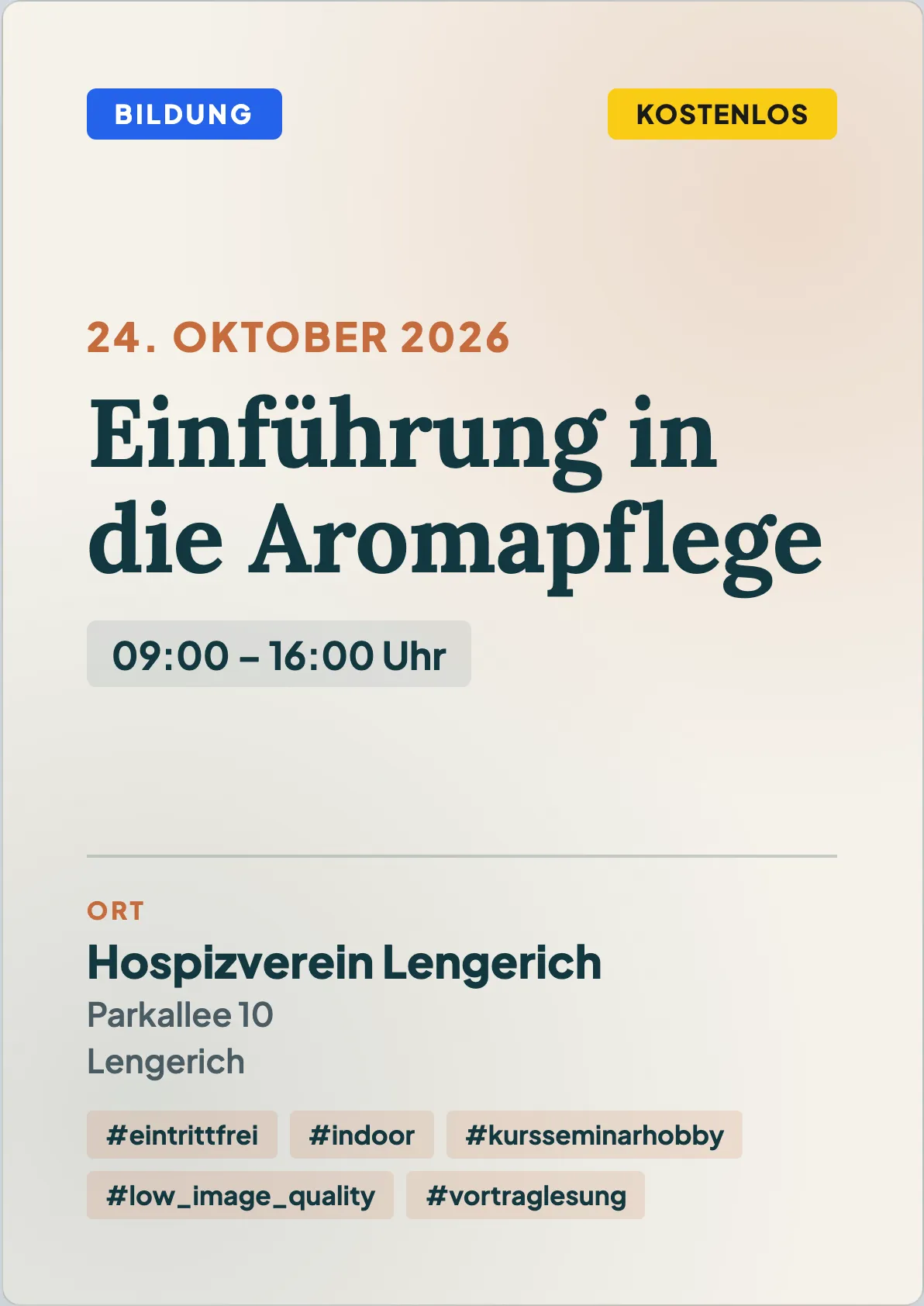 Veranstaltungsflyer