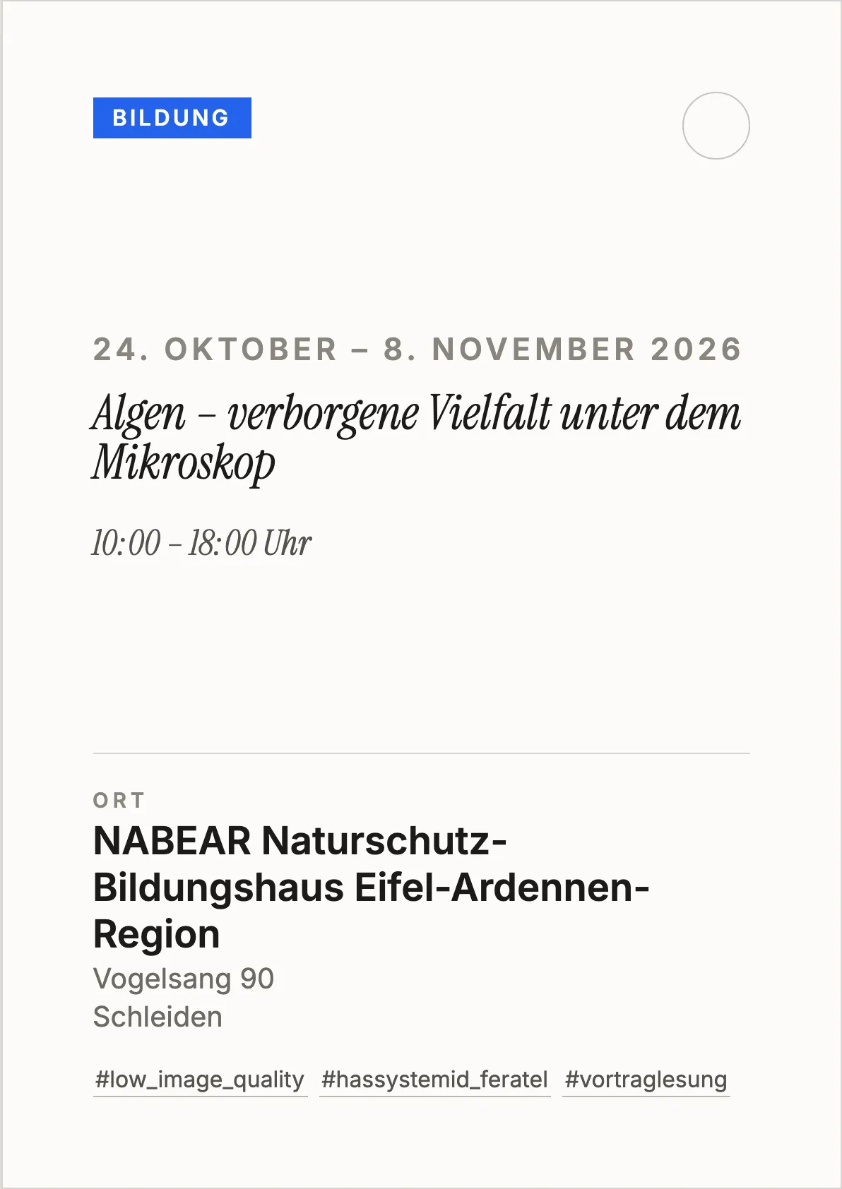 Veranstaltungsflyer