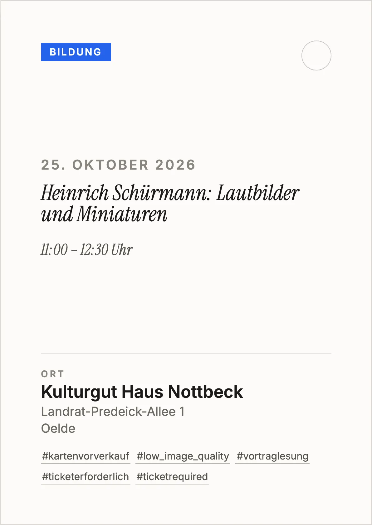 Veranstaltungsflyer