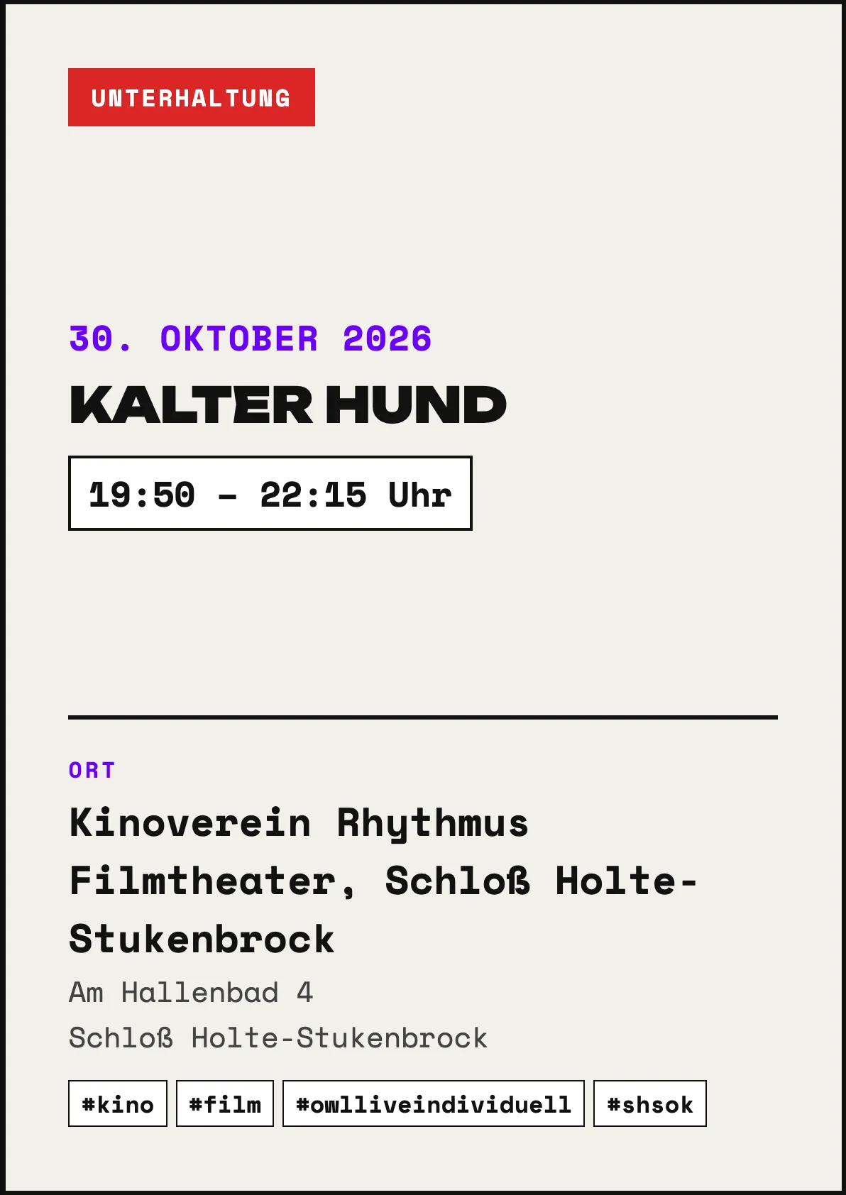 Veranstaltungsflyer