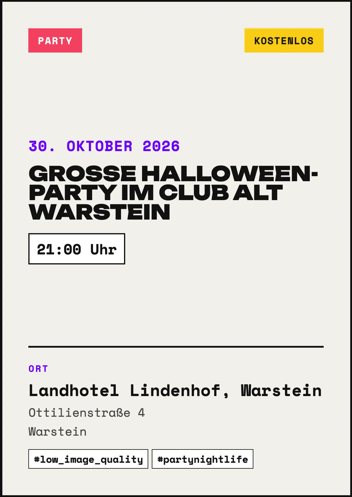 Veranstaltungsflyer