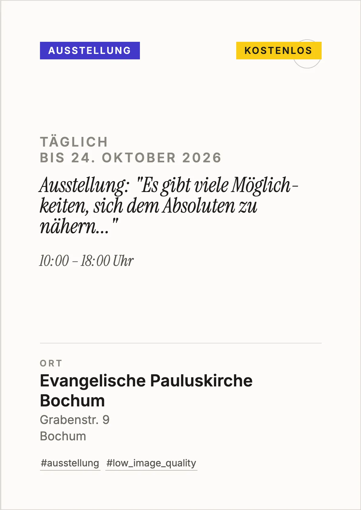 Veranstaltungsflyer