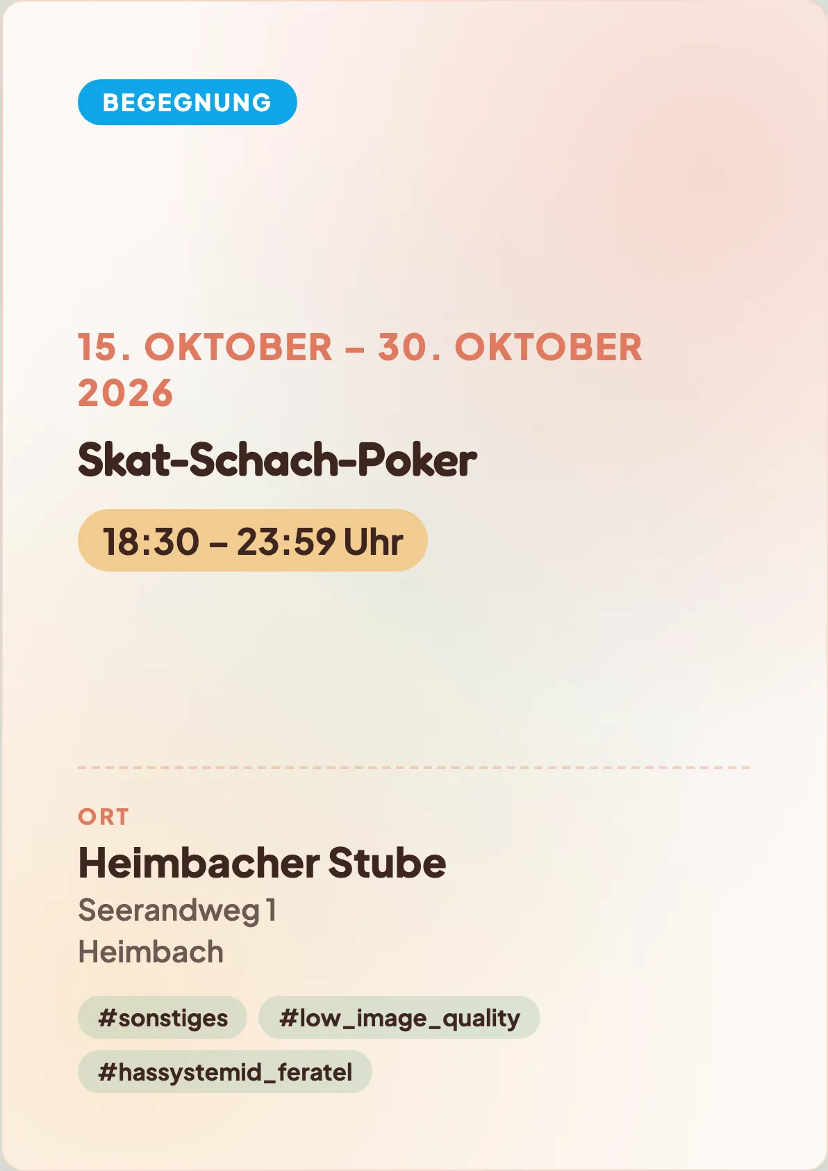 Veranstaltungsflyer