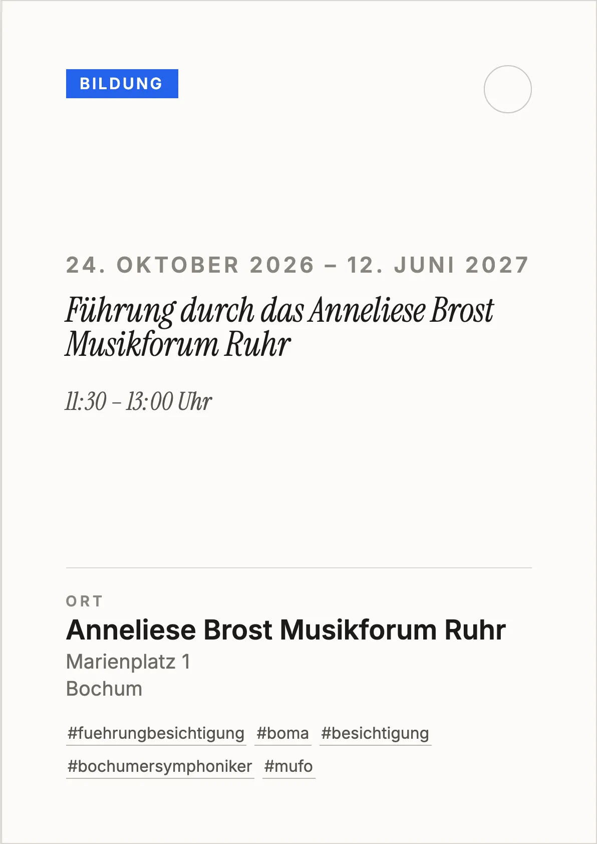 Veranstaltungsflyer