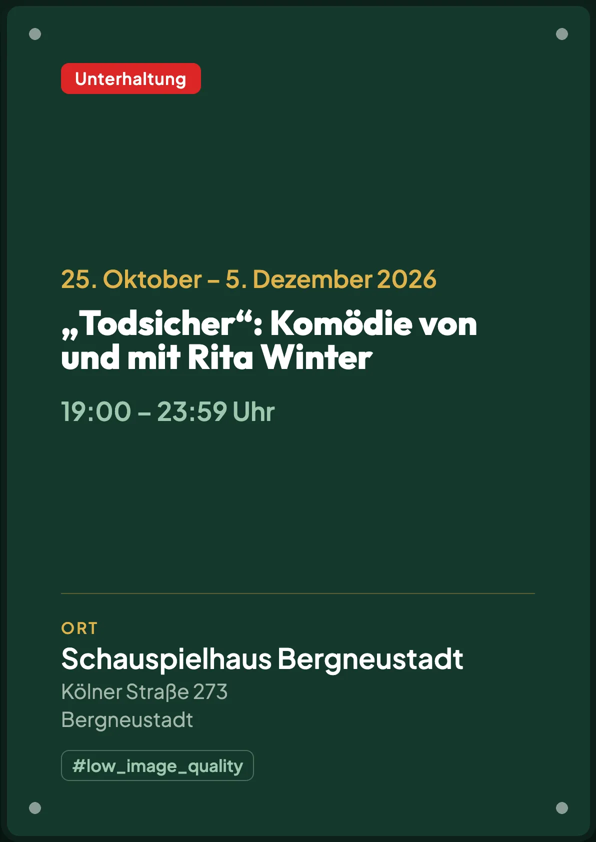 Veranstaltungsflyer