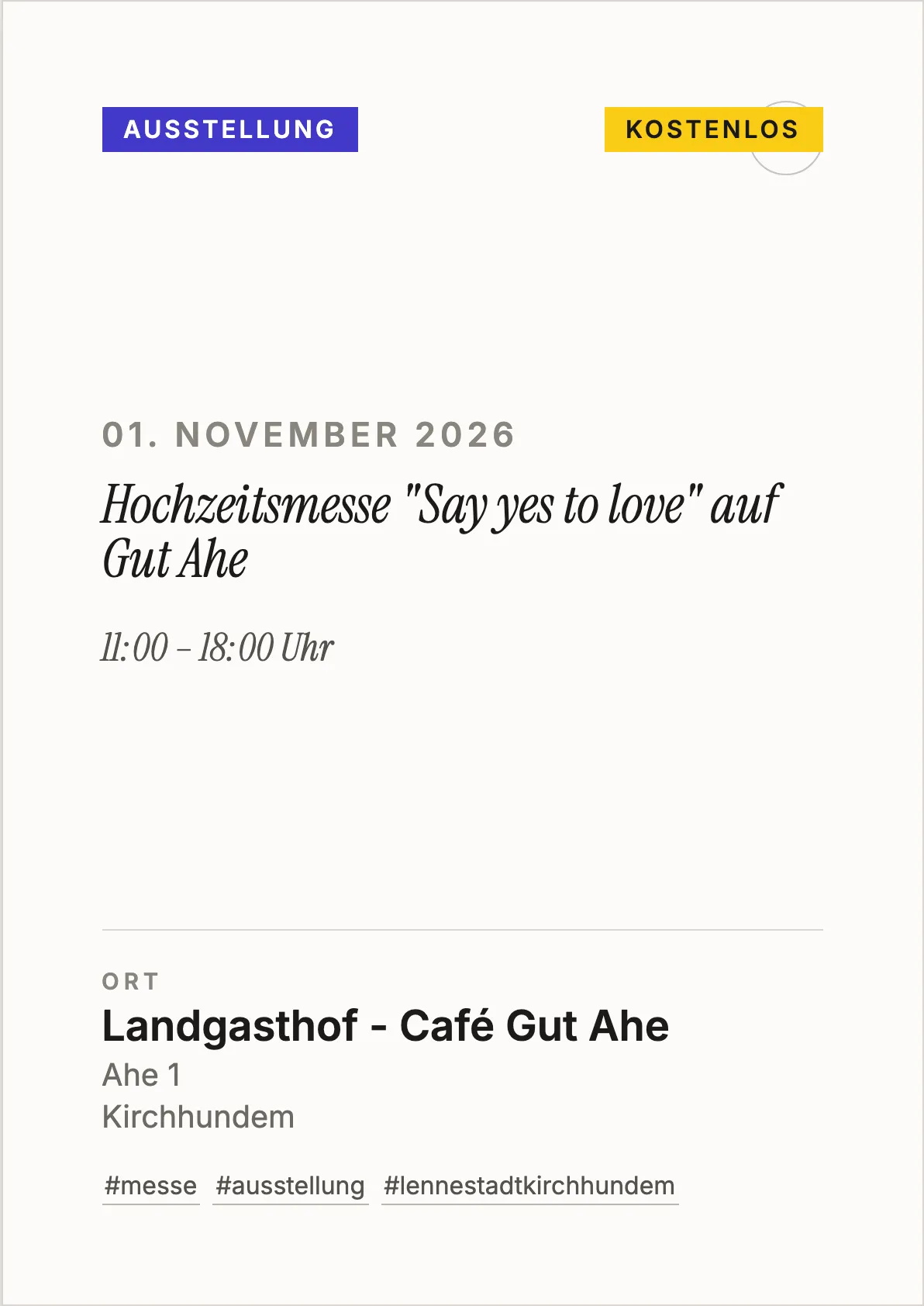 Veranstaltungsflyer