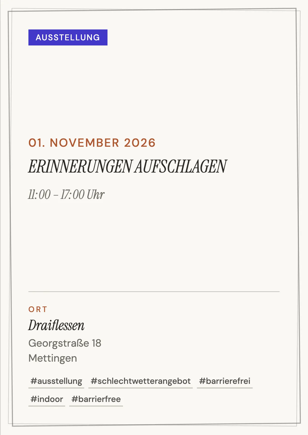 Veranstaltungsflyer