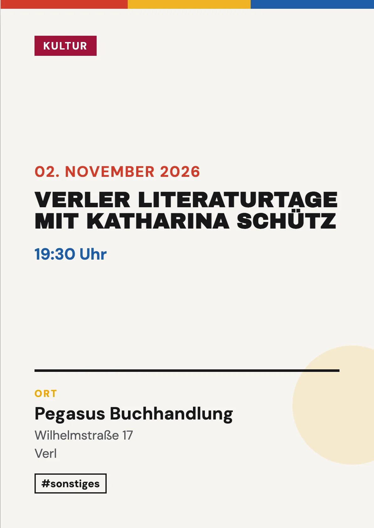Veranstaltungsflyer