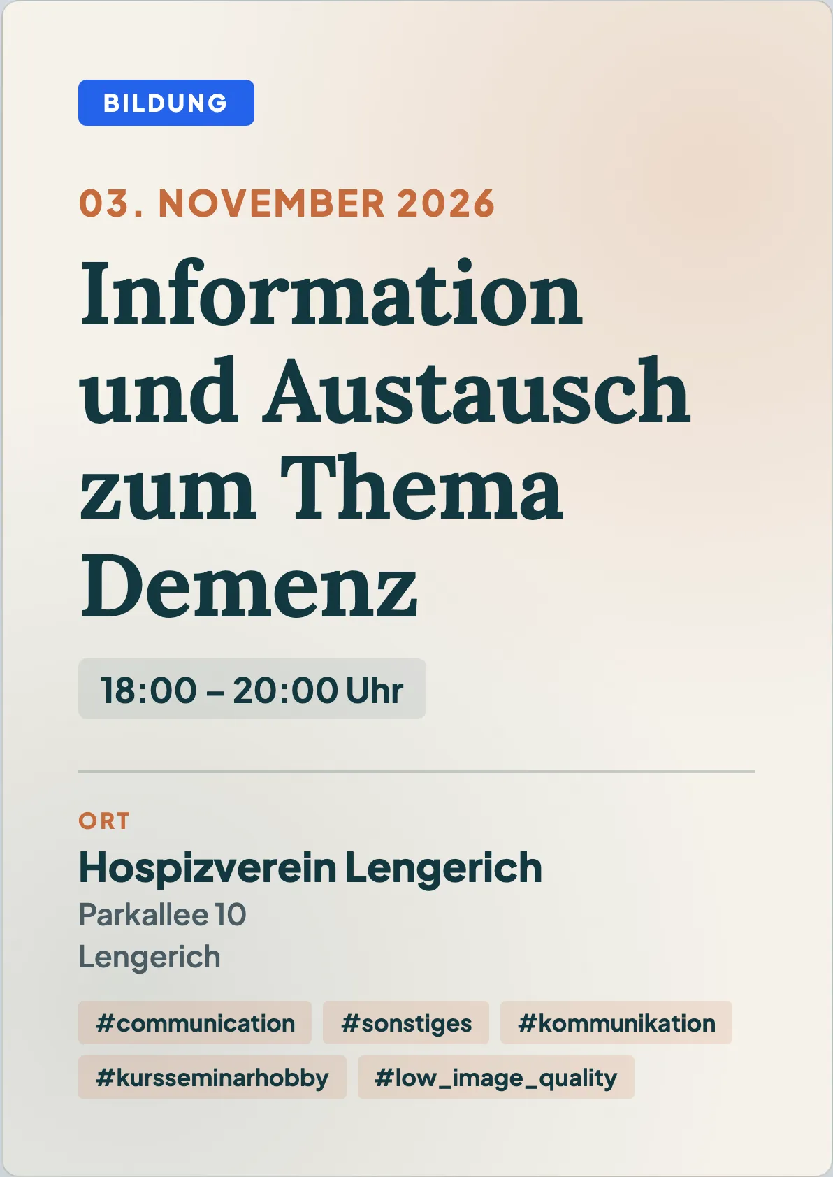 Veranstaltungsflyer