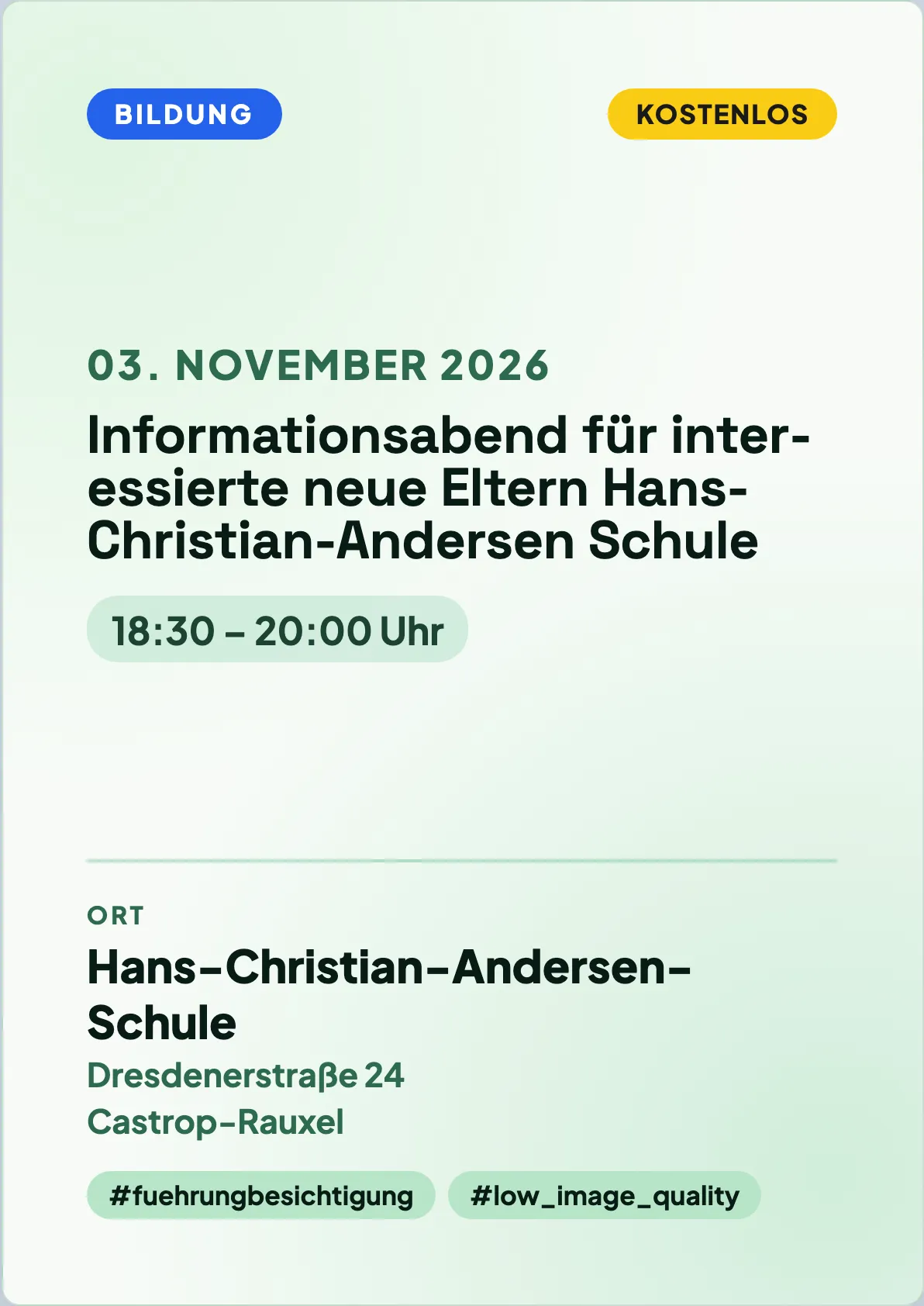 Veranstaltungsflyer