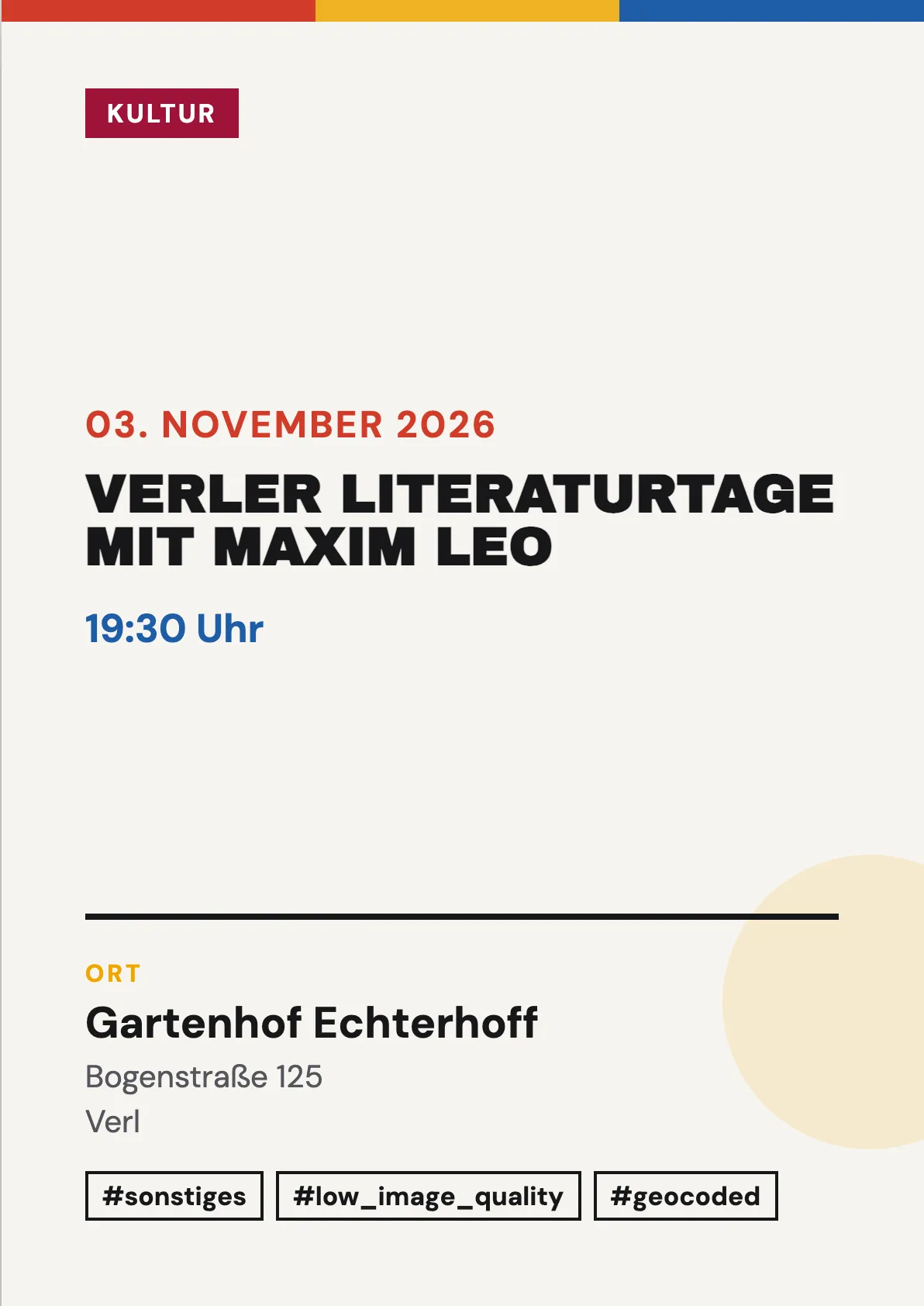 Veranstaltungsflyer