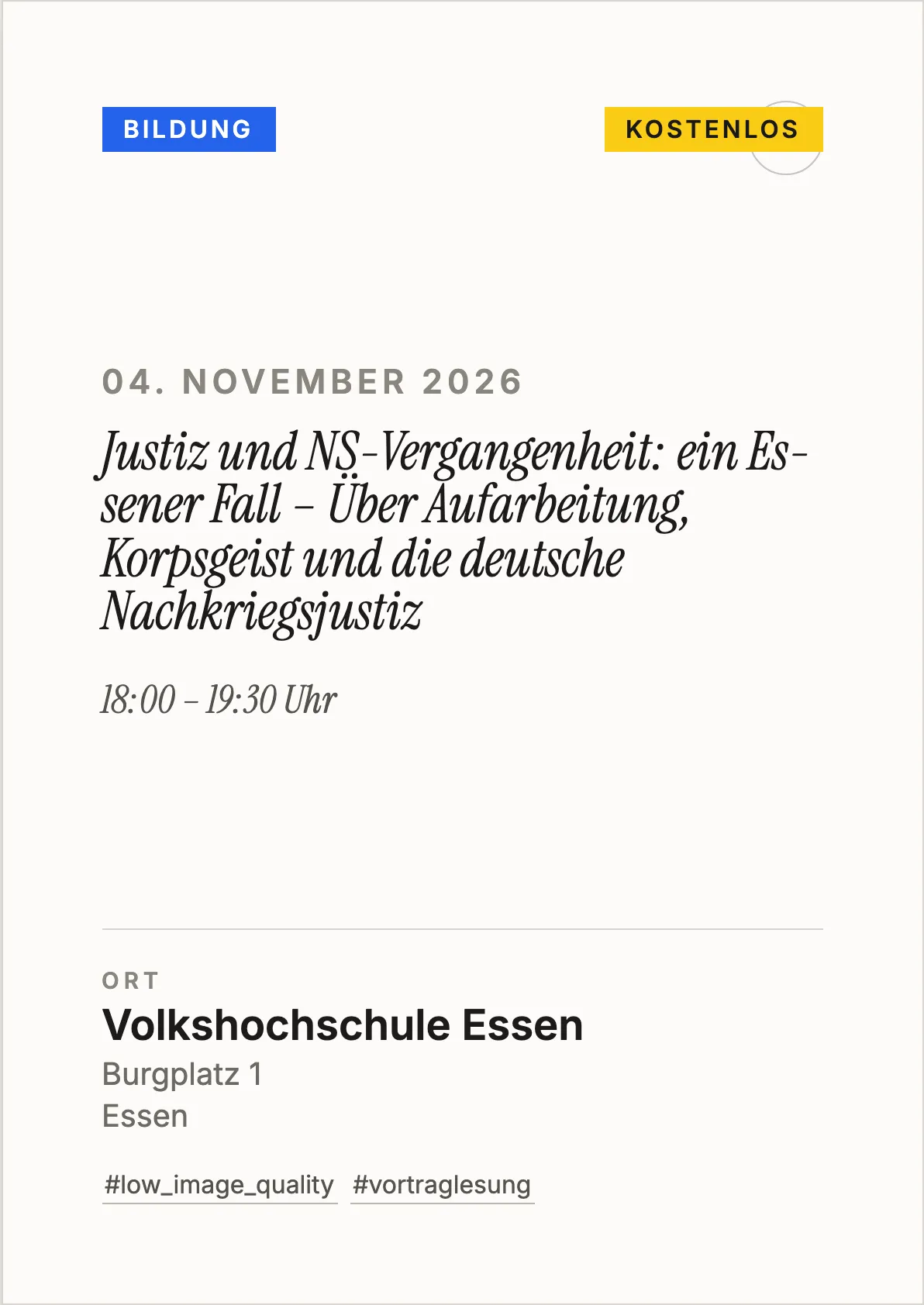 Veranstaltungsflyer