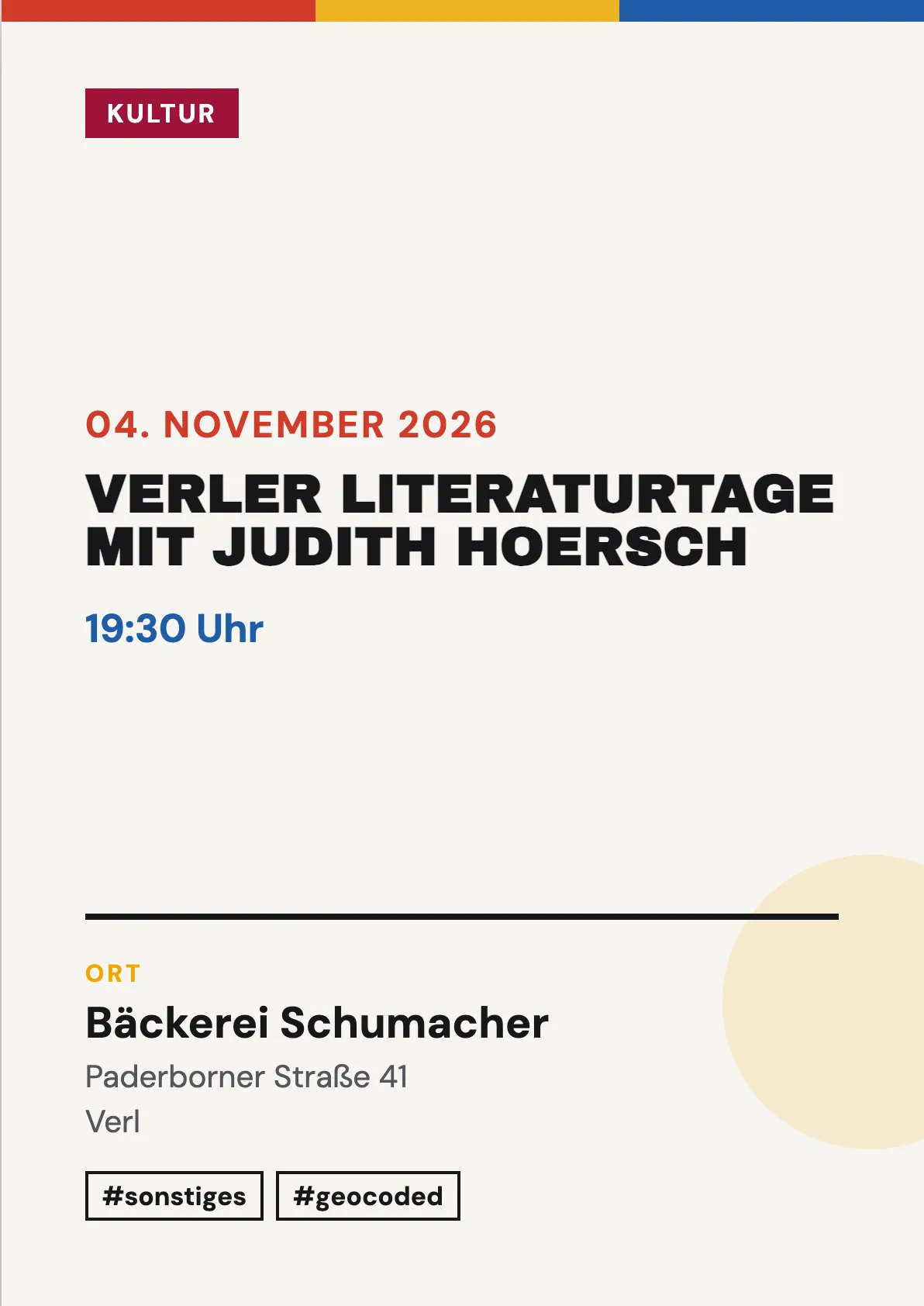 Veranstaltungsflyer