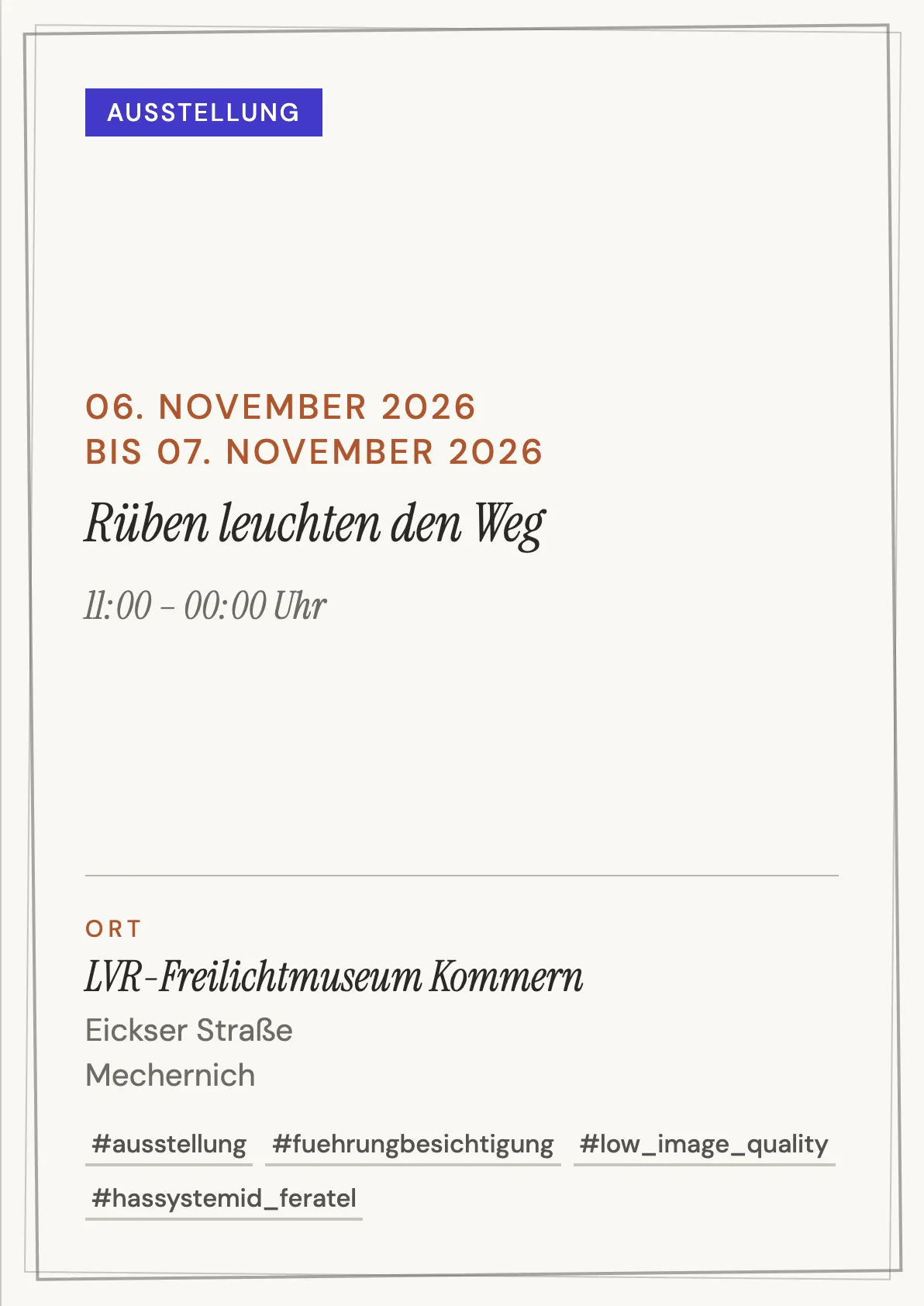 Veranstaltungsflyer