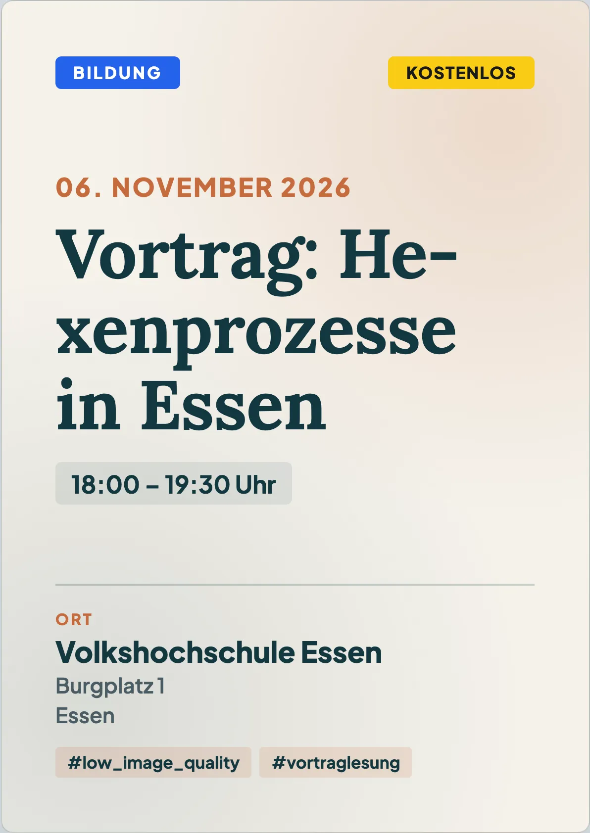 Veranstaltungsflyer