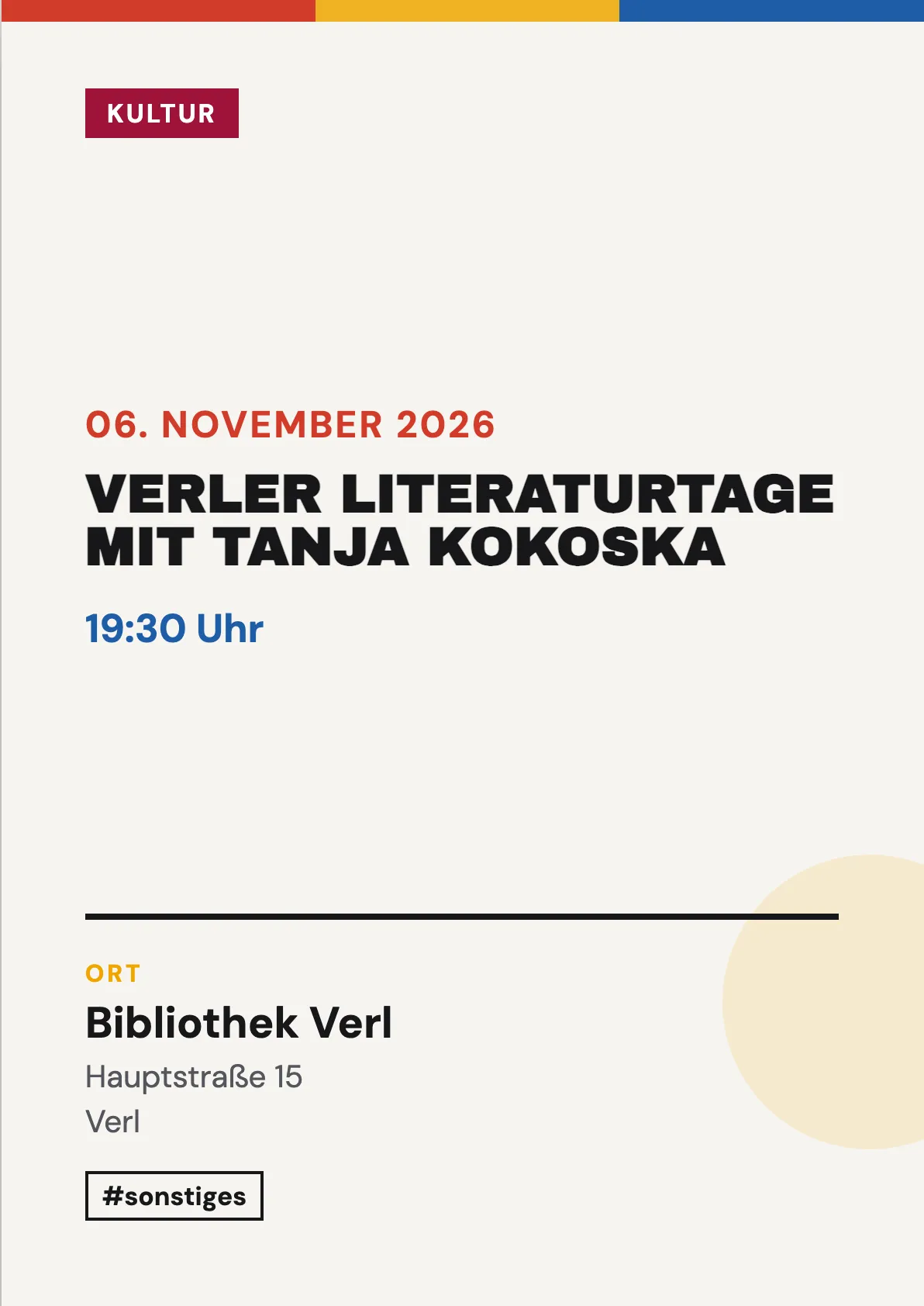 Veranstaltungsflyer