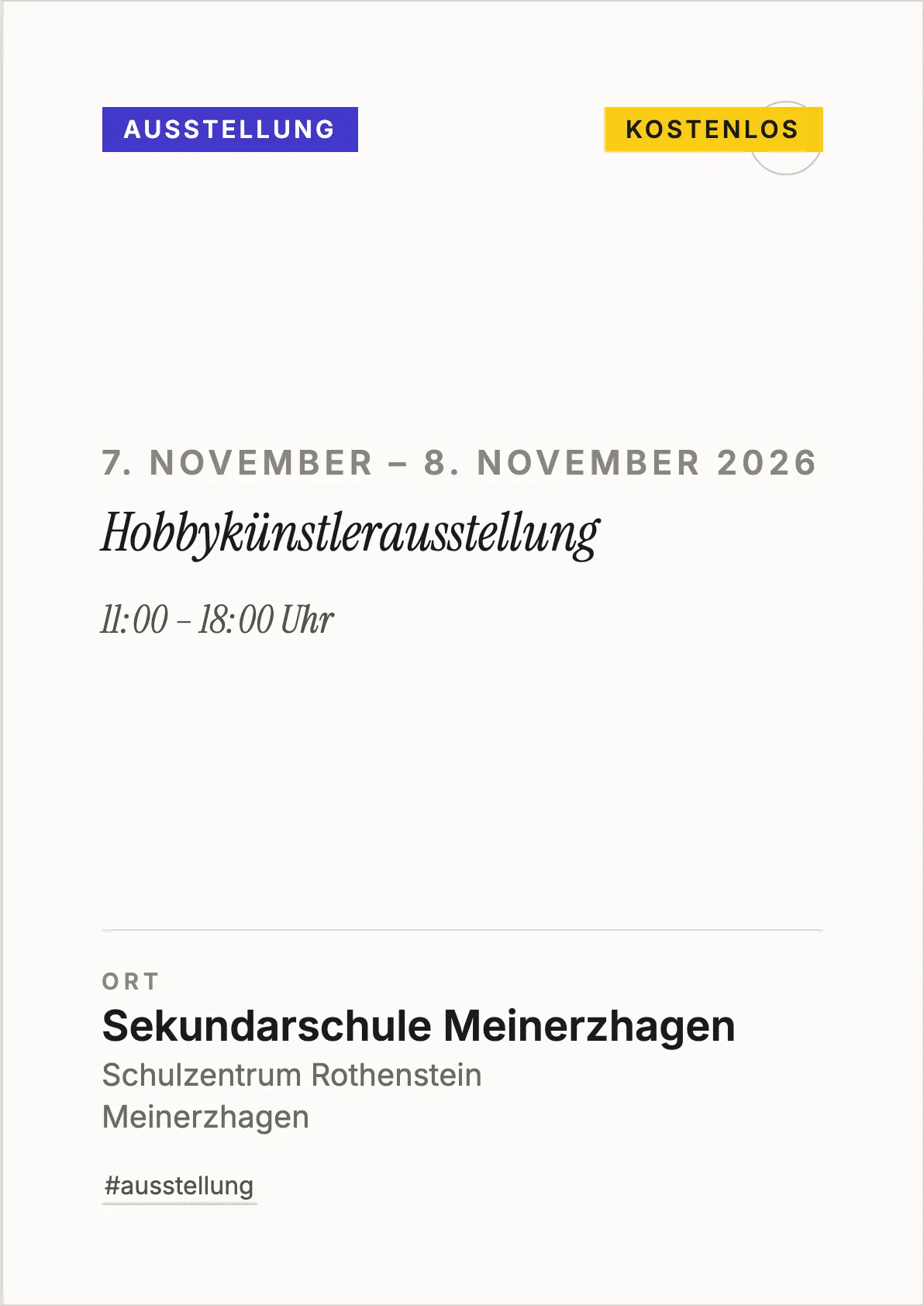 Veranstaltungsflyer