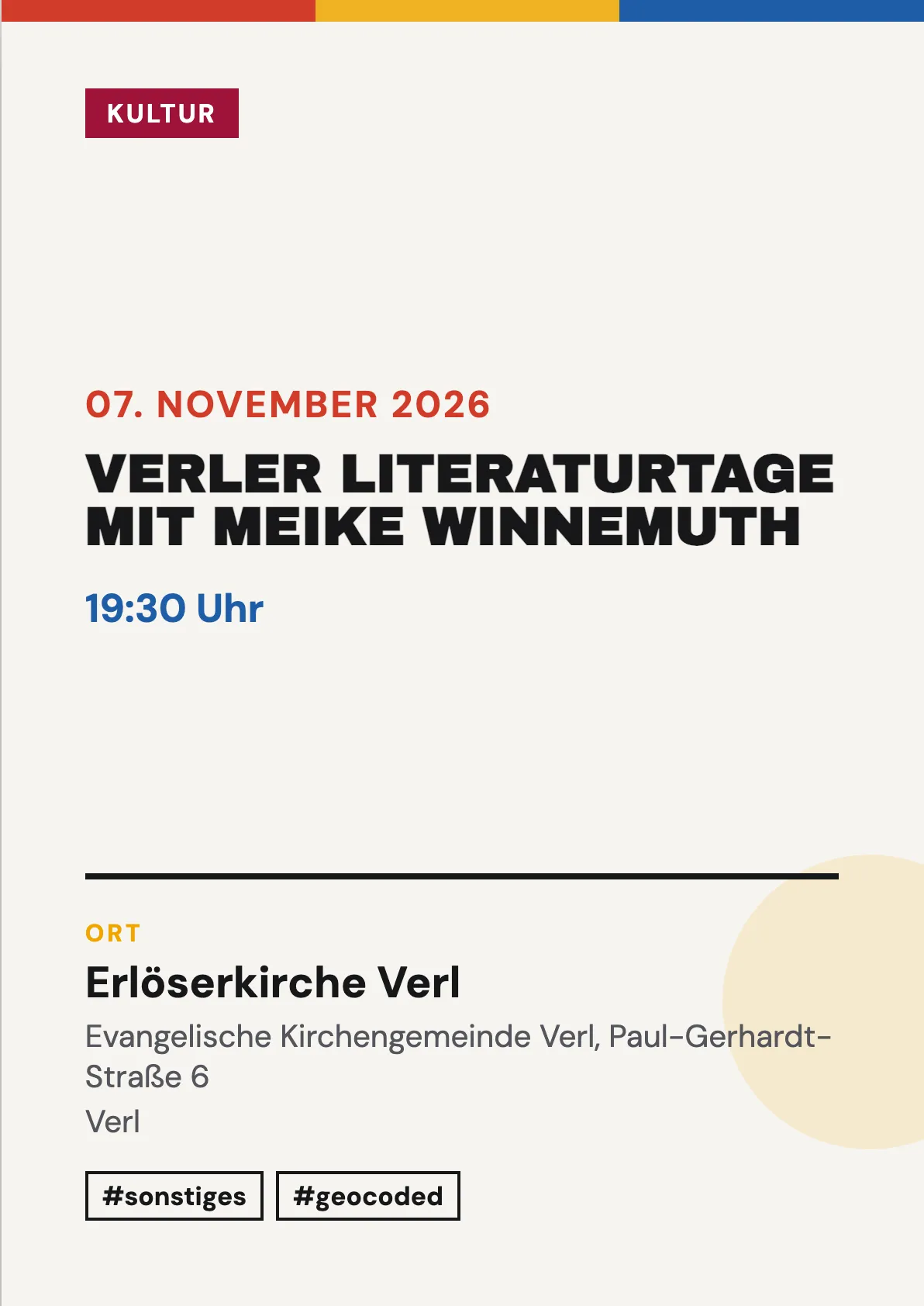 Veranstaltungsflyer