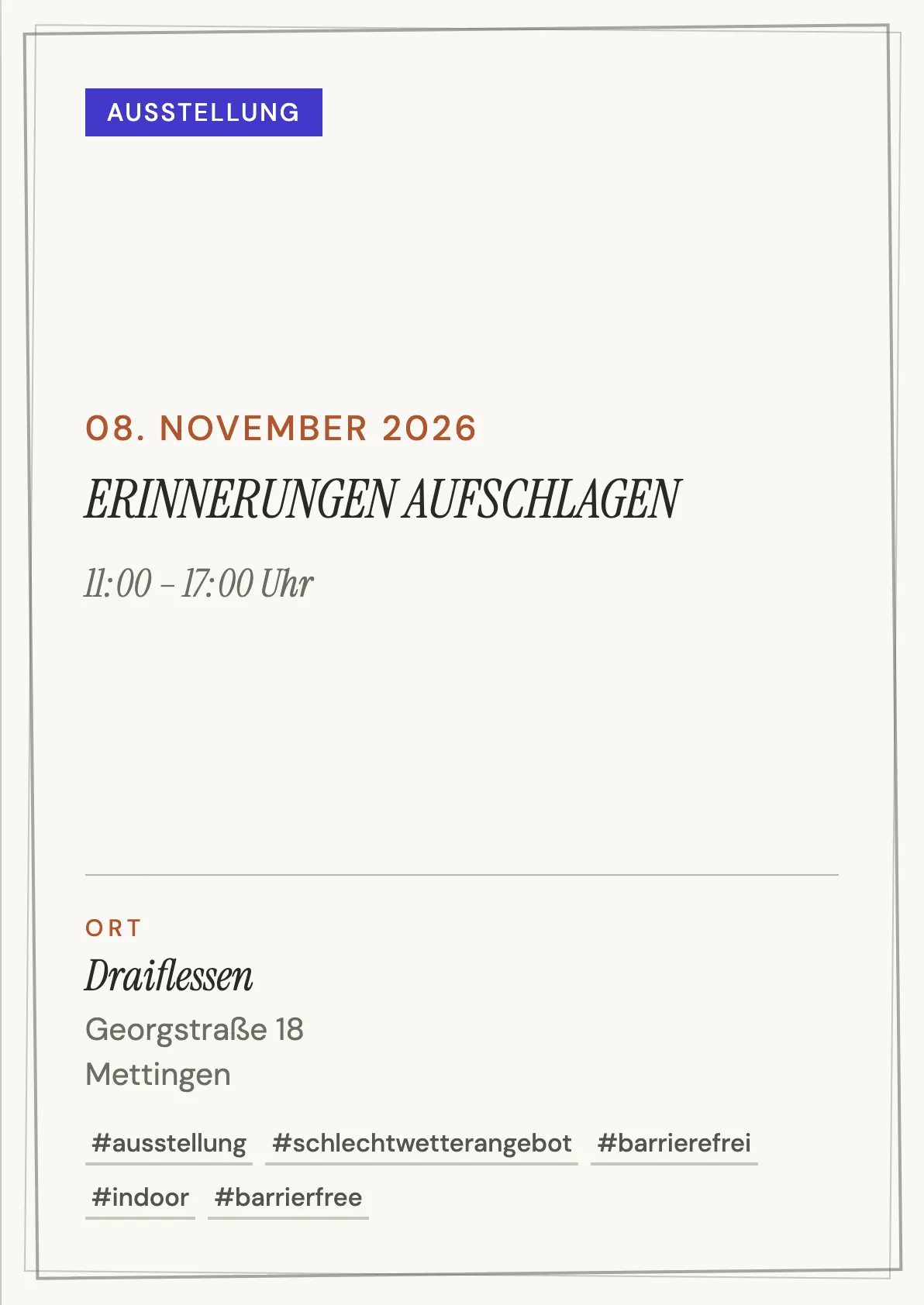 Veranstaltungsflyer