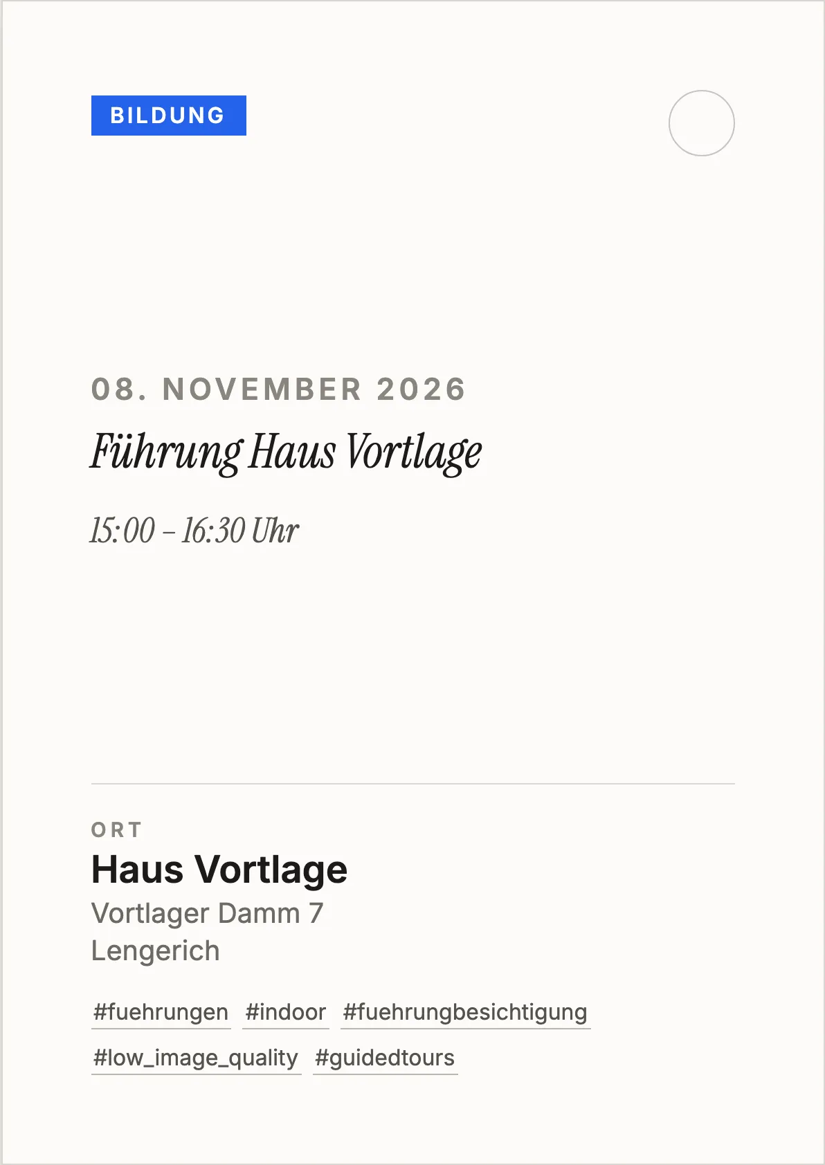 Veranstaltungsflyer